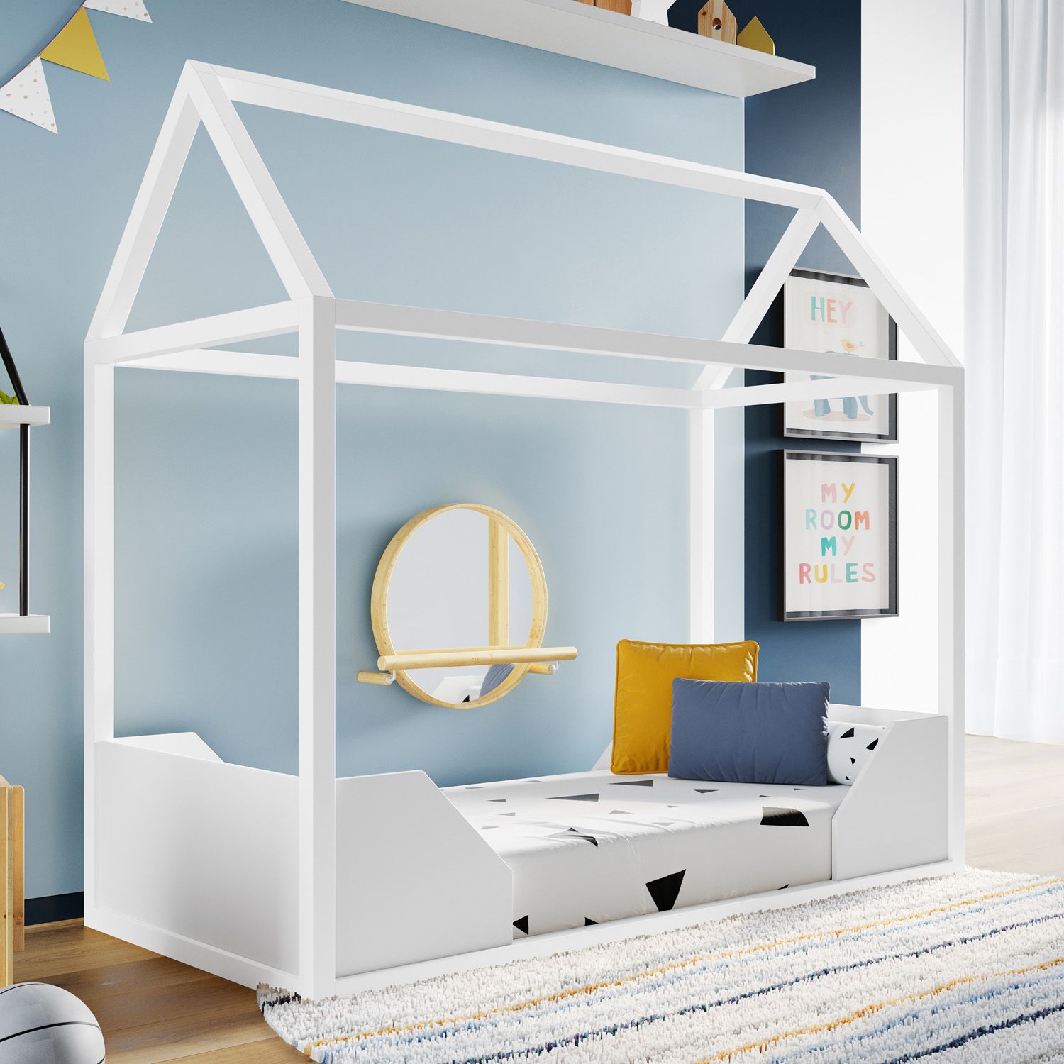 Mini Cama Casinha Montessoriana Branco Portugal