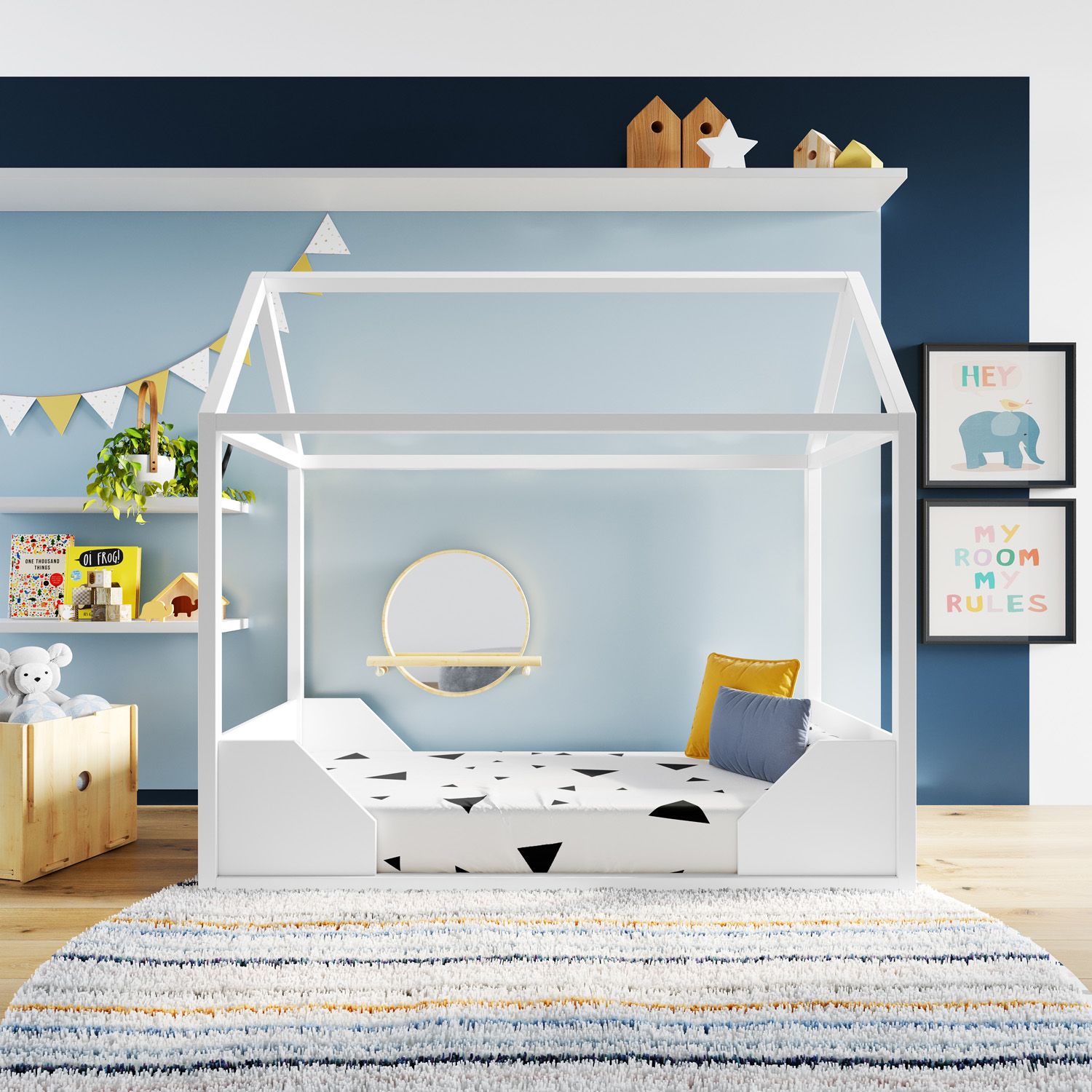 Mini Cama Casinha Montessoriana Branco Portugal