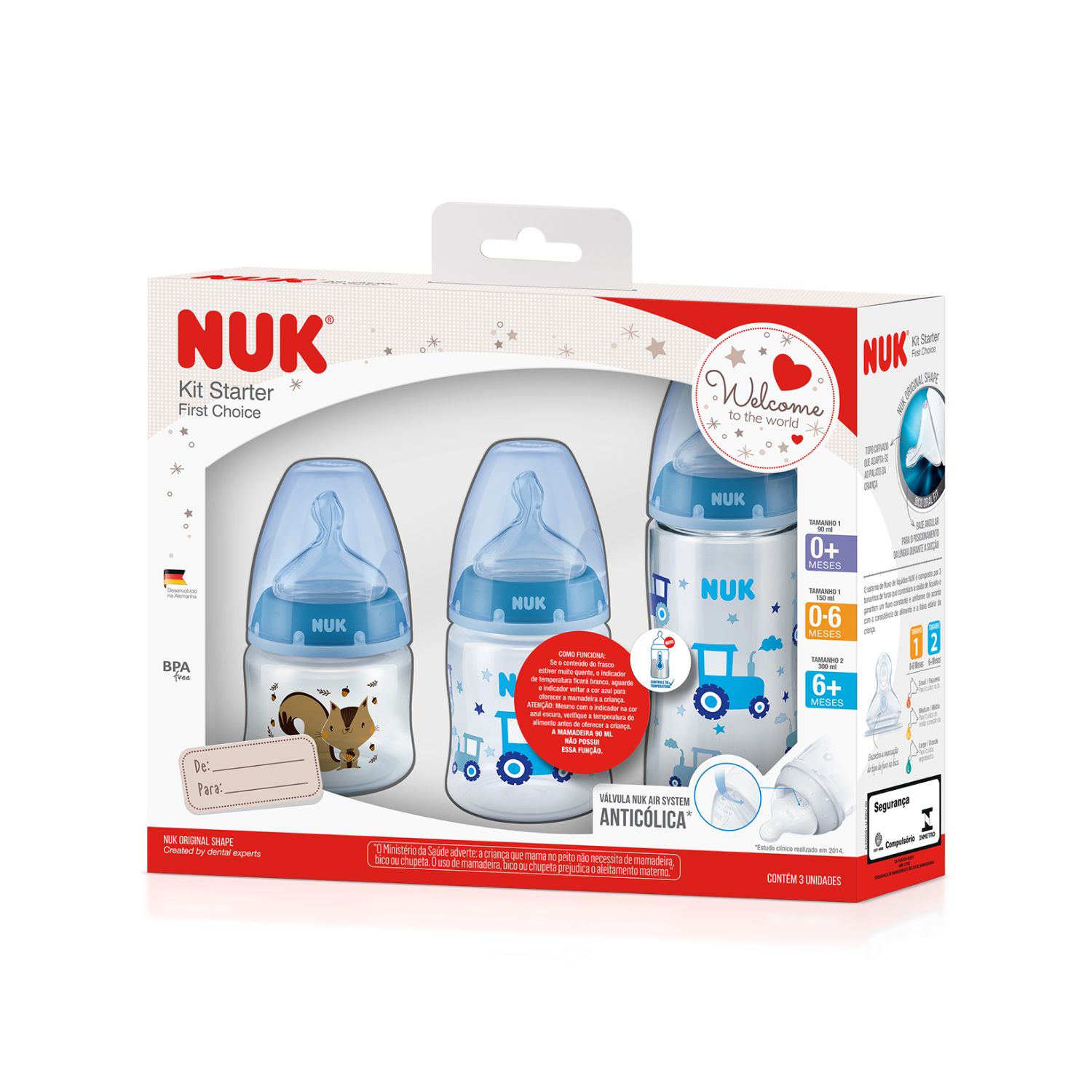 Kit Mamadeira Anticólica Starter Azul