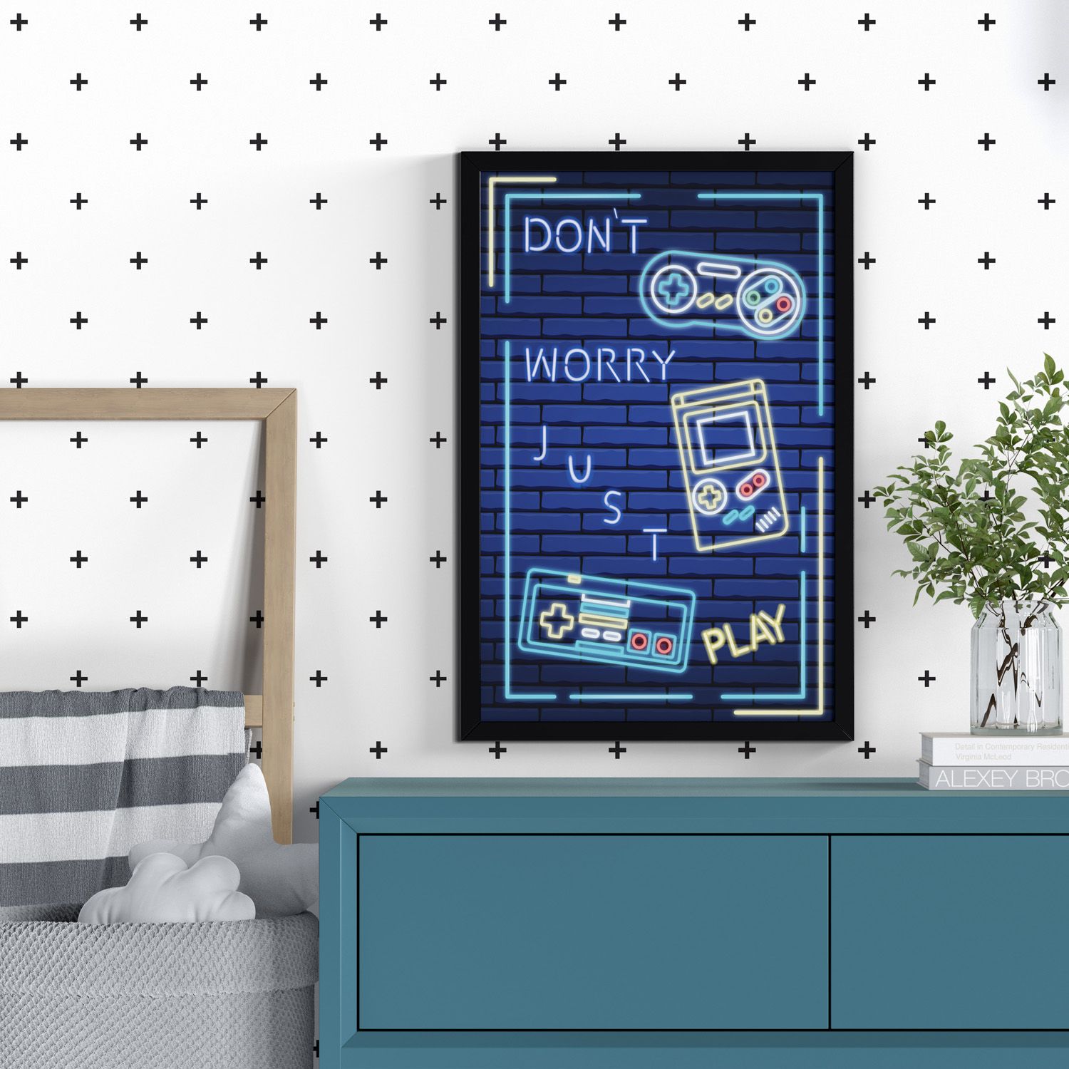 Quadro Gamer Don’t Worry Just Play 60cm