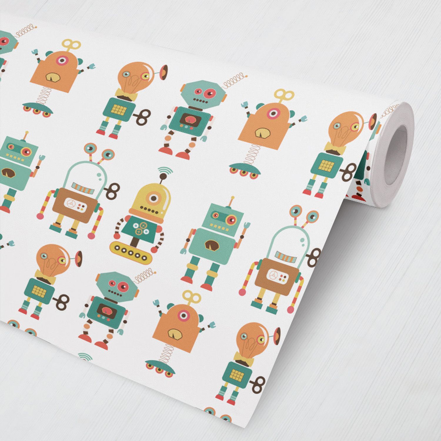 Papel de Parede Robôs Colorido 3M