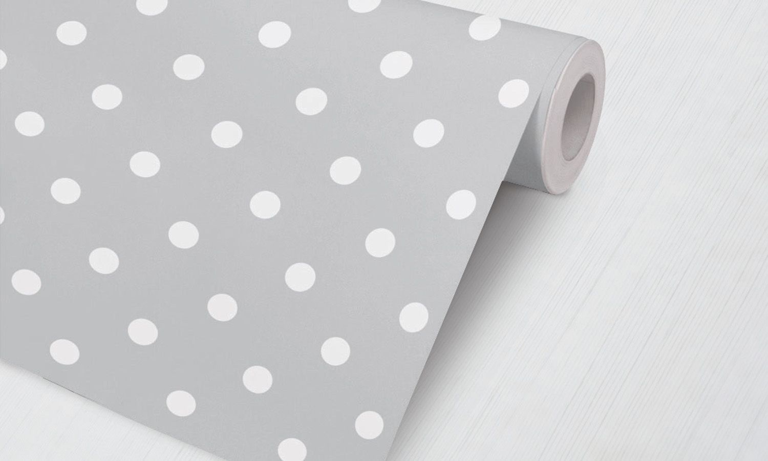 Papel de Parede Bolinha Branco e Cinza 3M