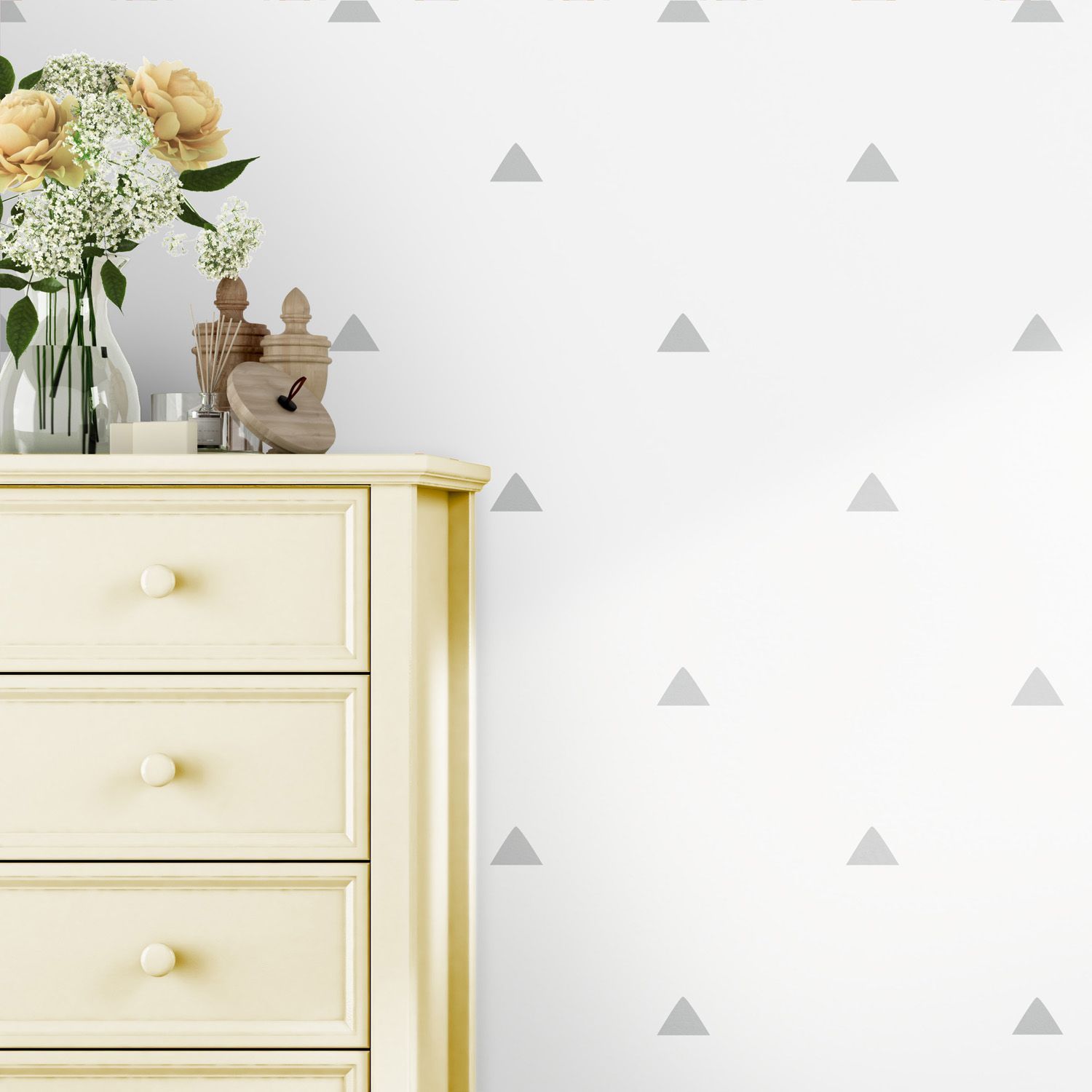 Papel de Parede Triângulos Cinza 3M