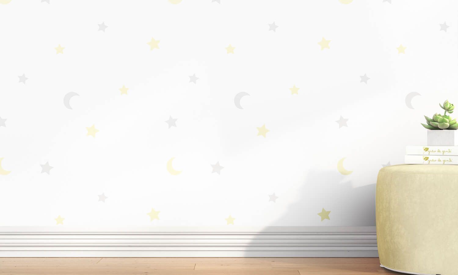 Papel de Parede Lua e Estrelas 3m