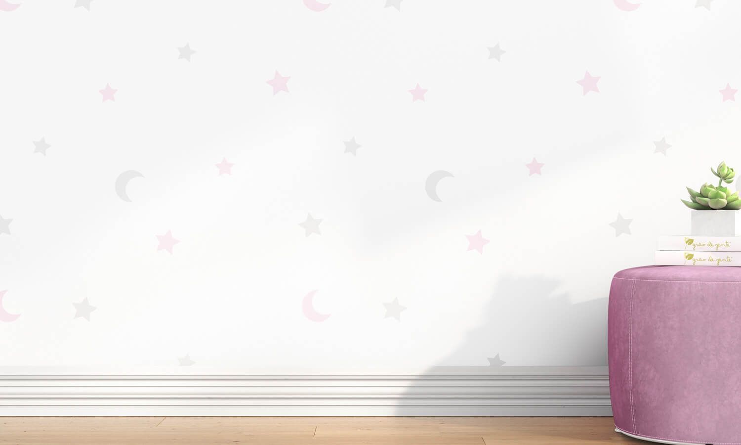 Papel de Parede Lua e Estrelas 3m