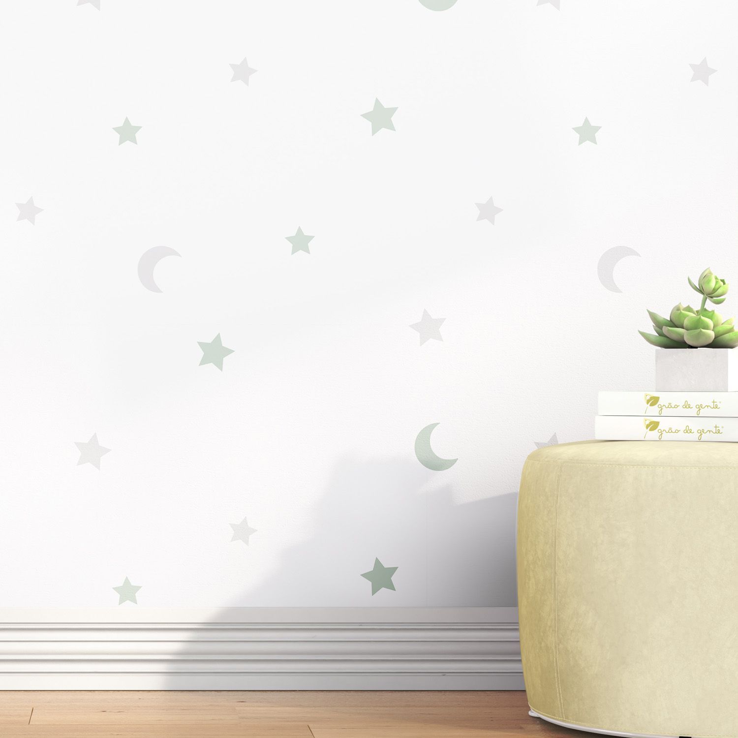 Papel de Parede Lua e Estrelas 3m