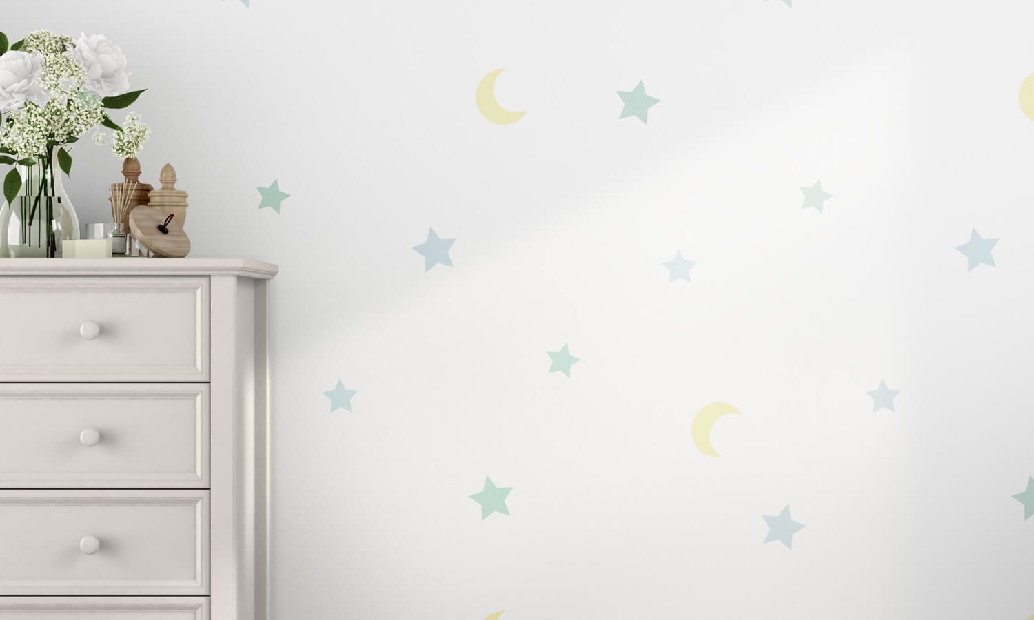 Papel de Parede Luas e Estrelinhas 3m