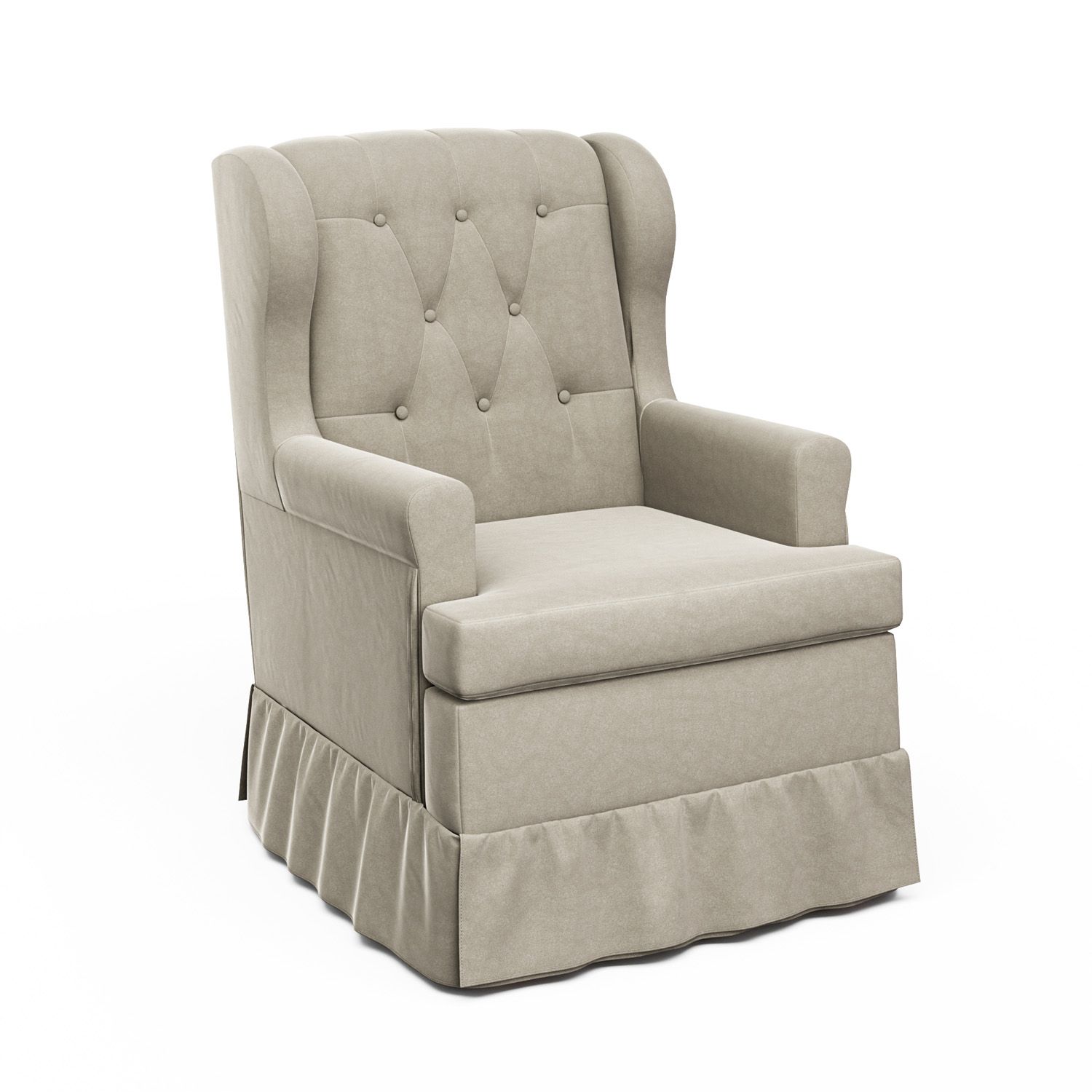 Poltrona Amamentação Eloisa Balanço Areia + Puff