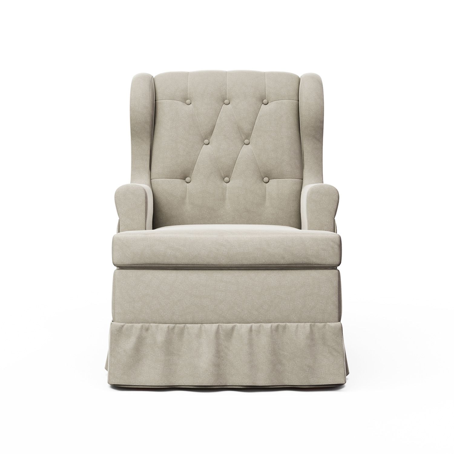 Poltrona Amamentação Eloisa Balanço Areia + Puff