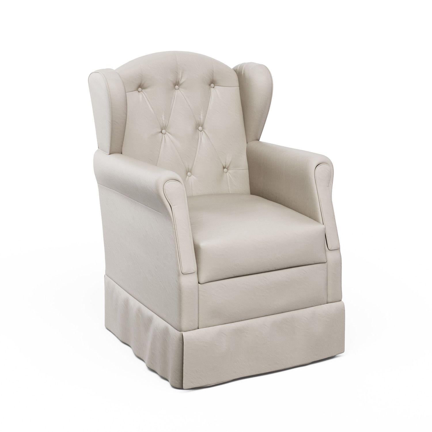 Poltrona Amamentação Leticia Balanço Creme + Puff