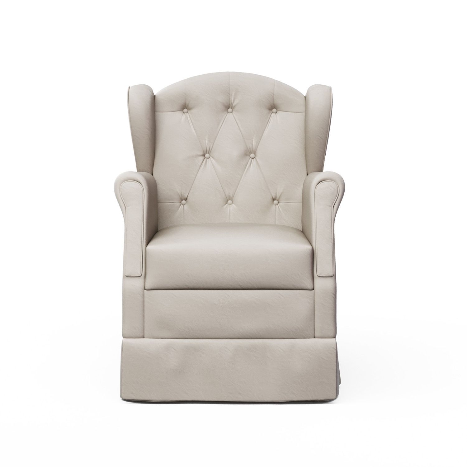 Poltrona Amamentação Leticia Balanço Creme + Puff