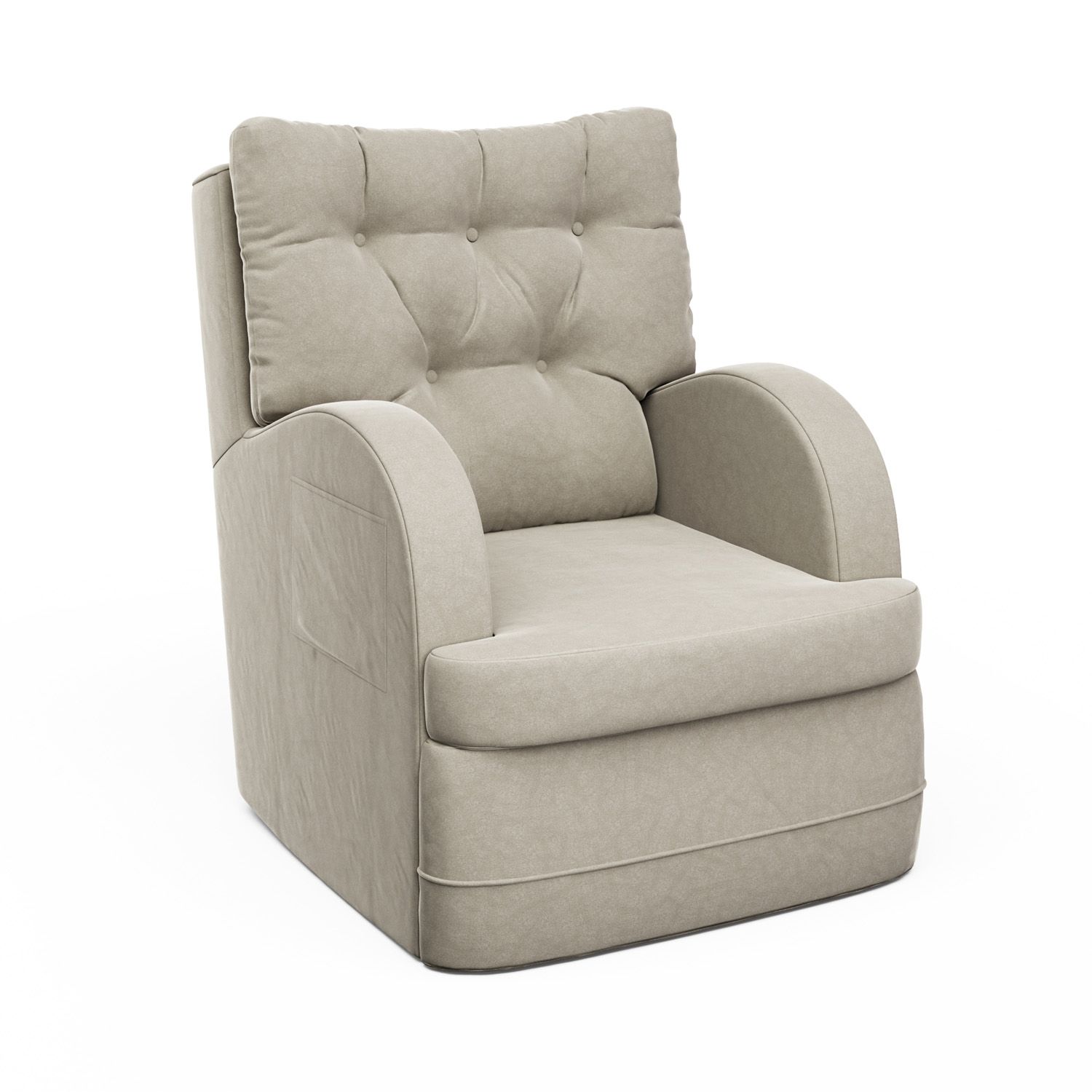 Poltrona Amamentação Ludmila Balanço Areia + Puff