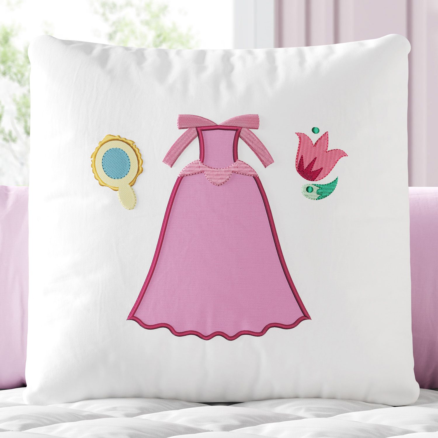 Almofada Quadrada Princesa Aurora Branca