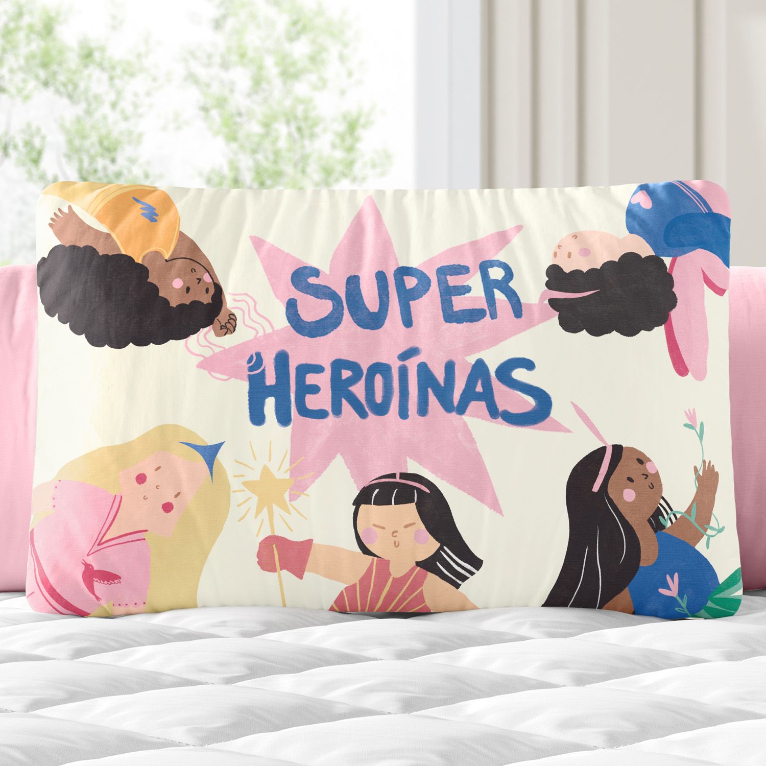 Almofada Retangular Super Heroínas