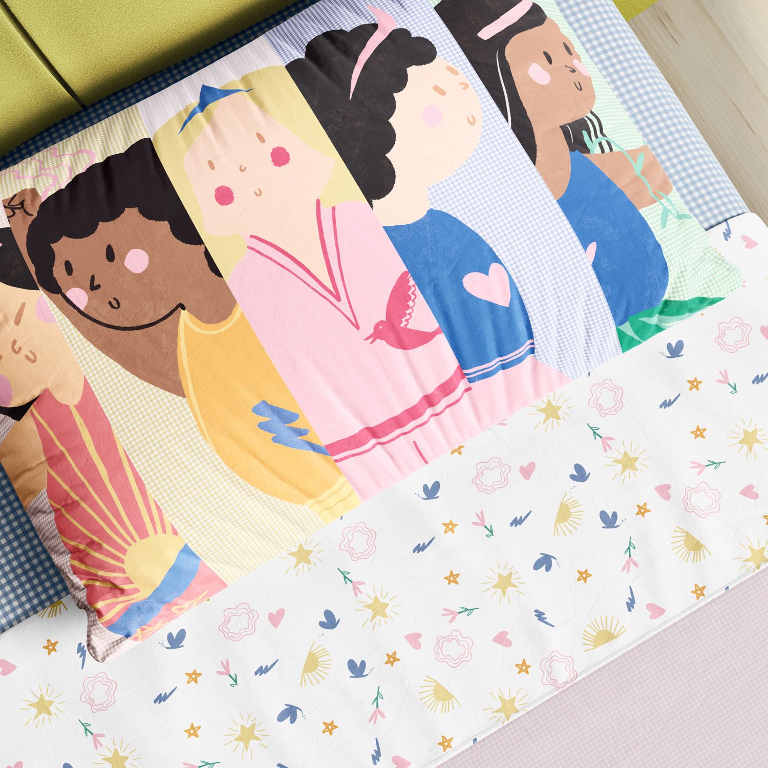 Jogo de Lençol Infantil Solteiro Heroínas