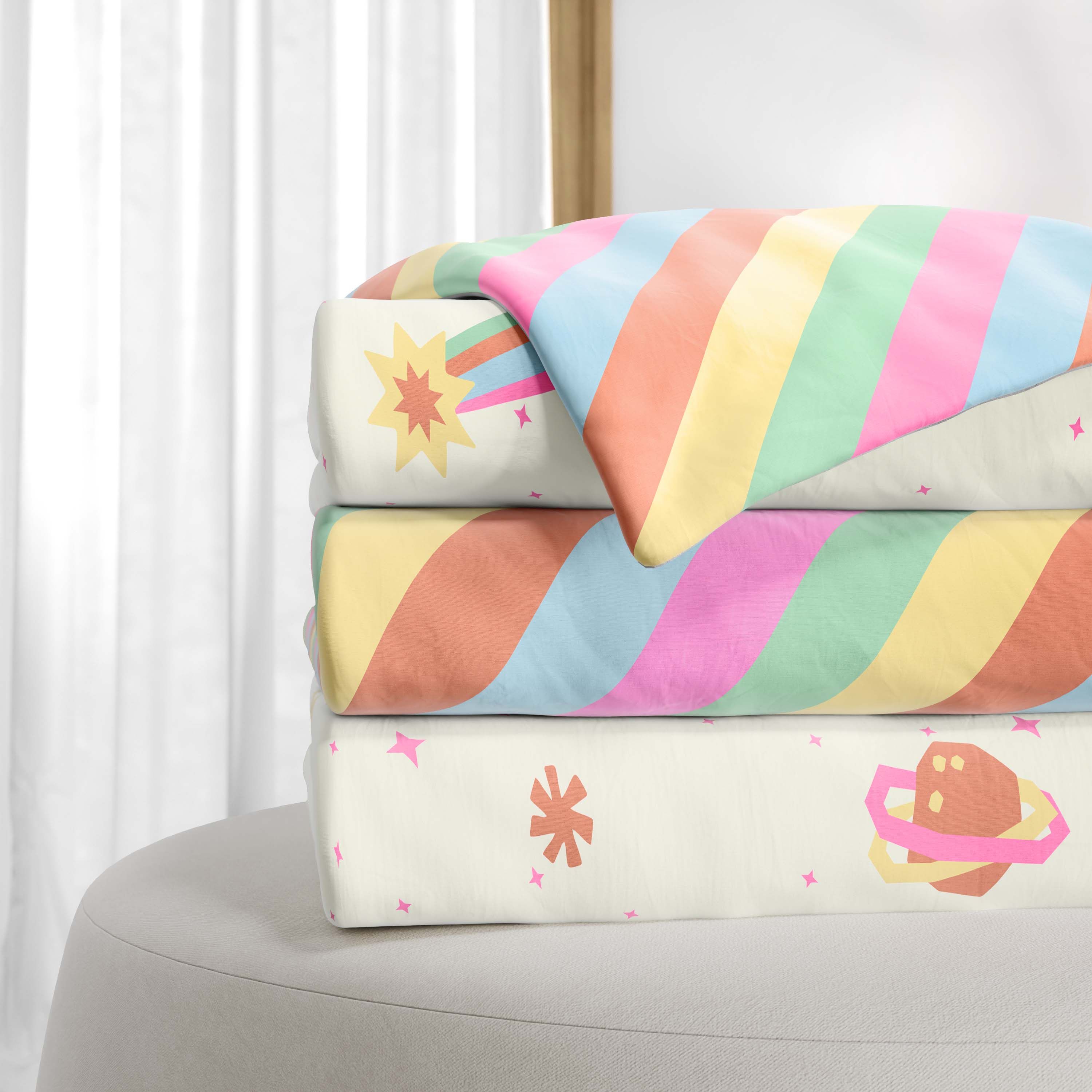 Manta Infantil Solteiro Meninas Astronautas 1,20M