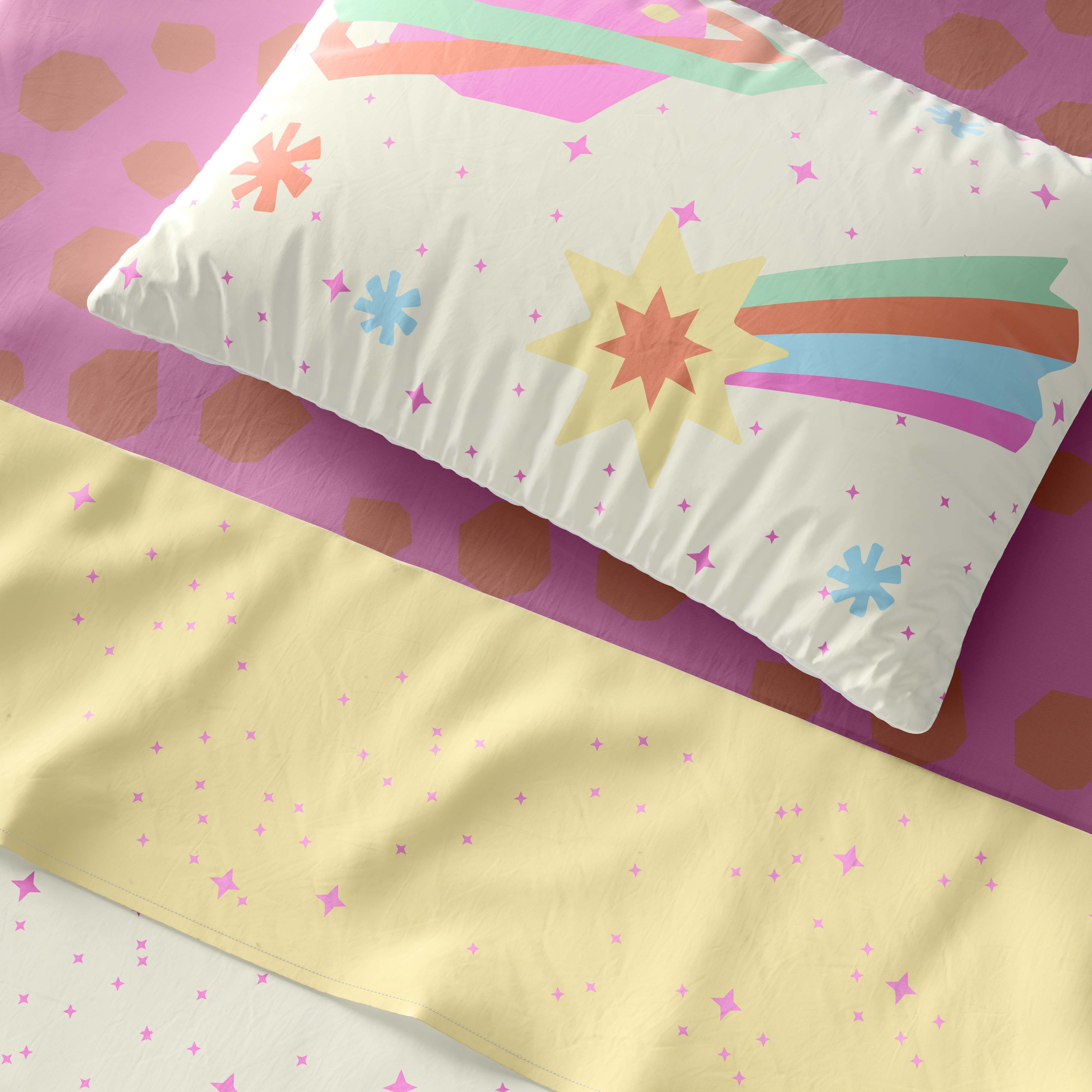 Jogo de Lençol Infantil Solteiro Meninas Astronautas