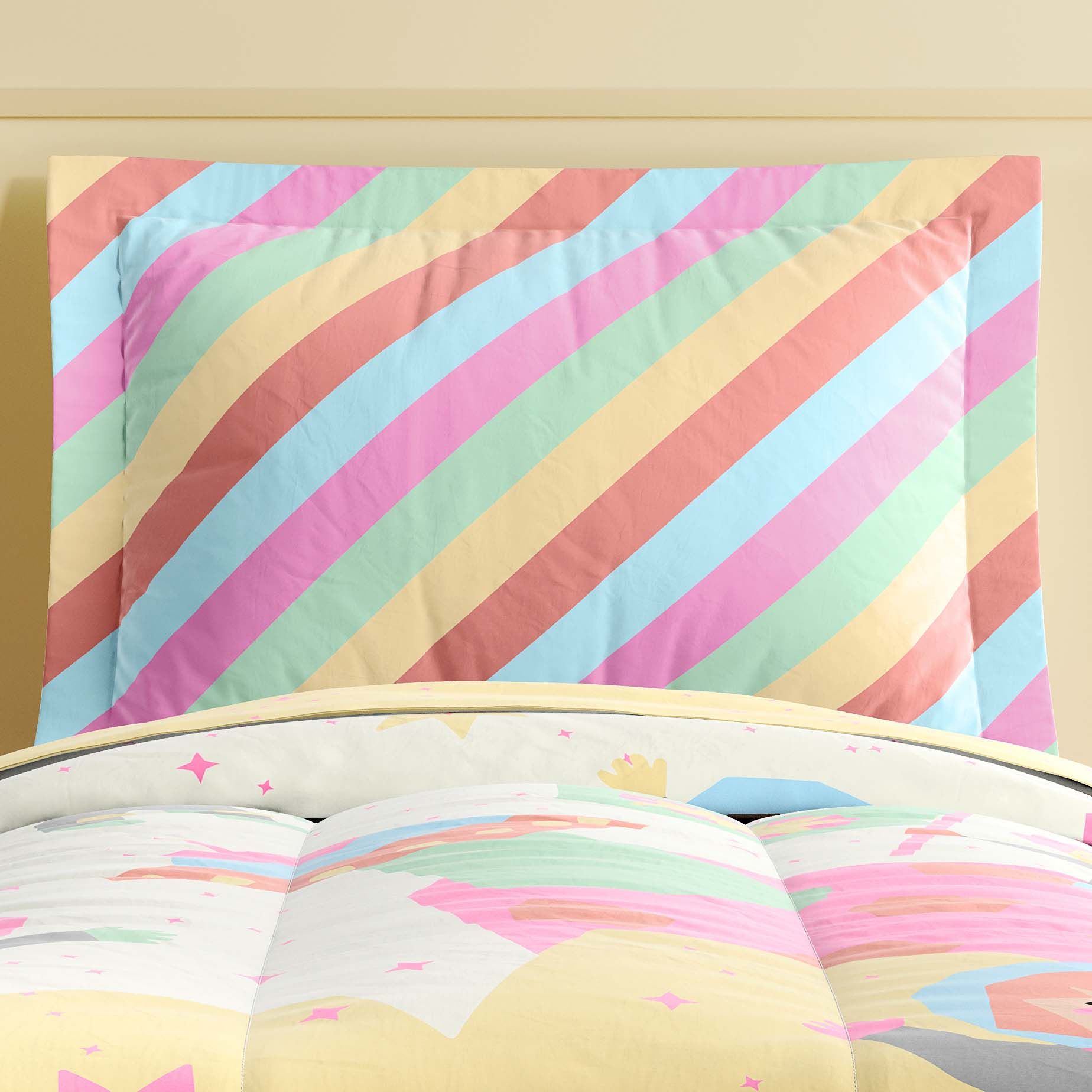 Fronha de Travesseiro Infantil Listras Neon