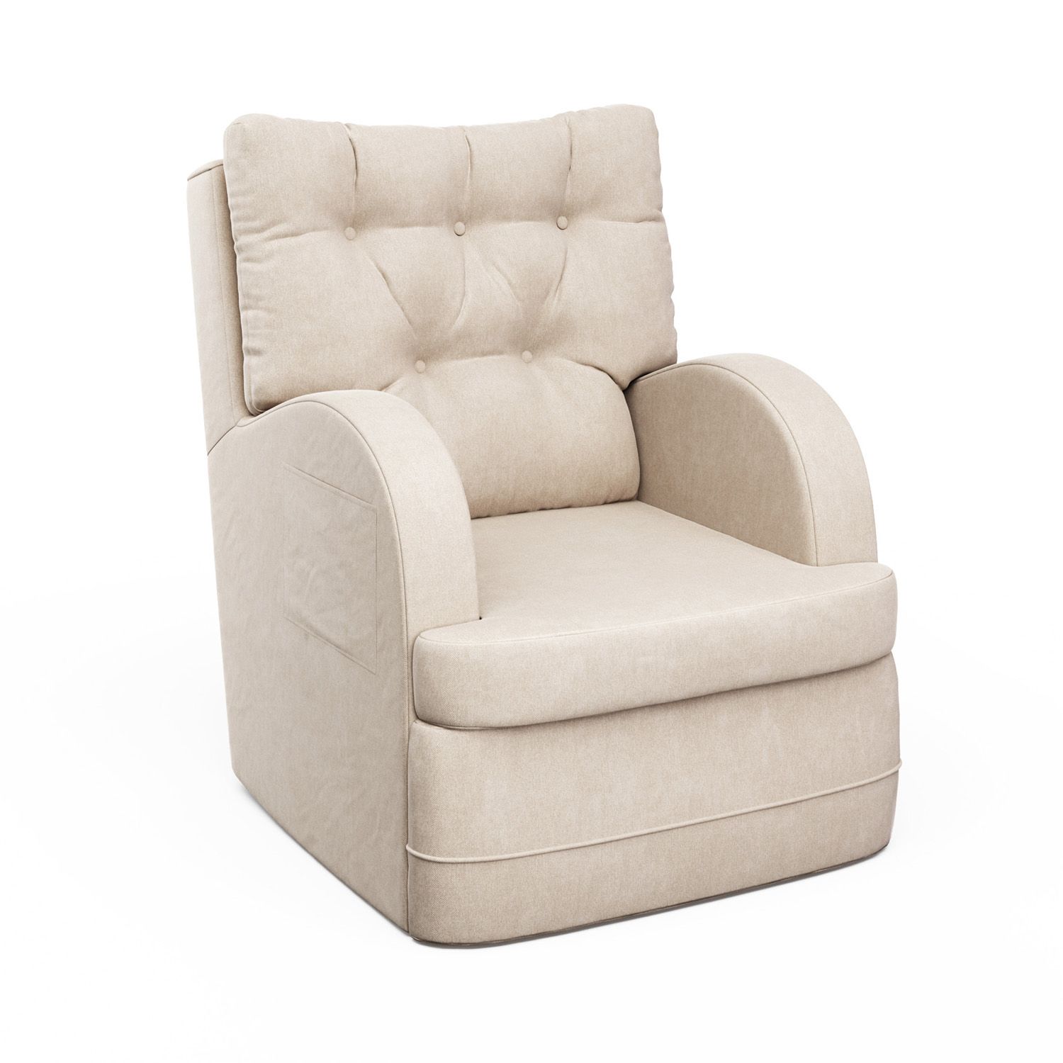 Poltrona Amamentação Ludmila Balanço Areia + Puff