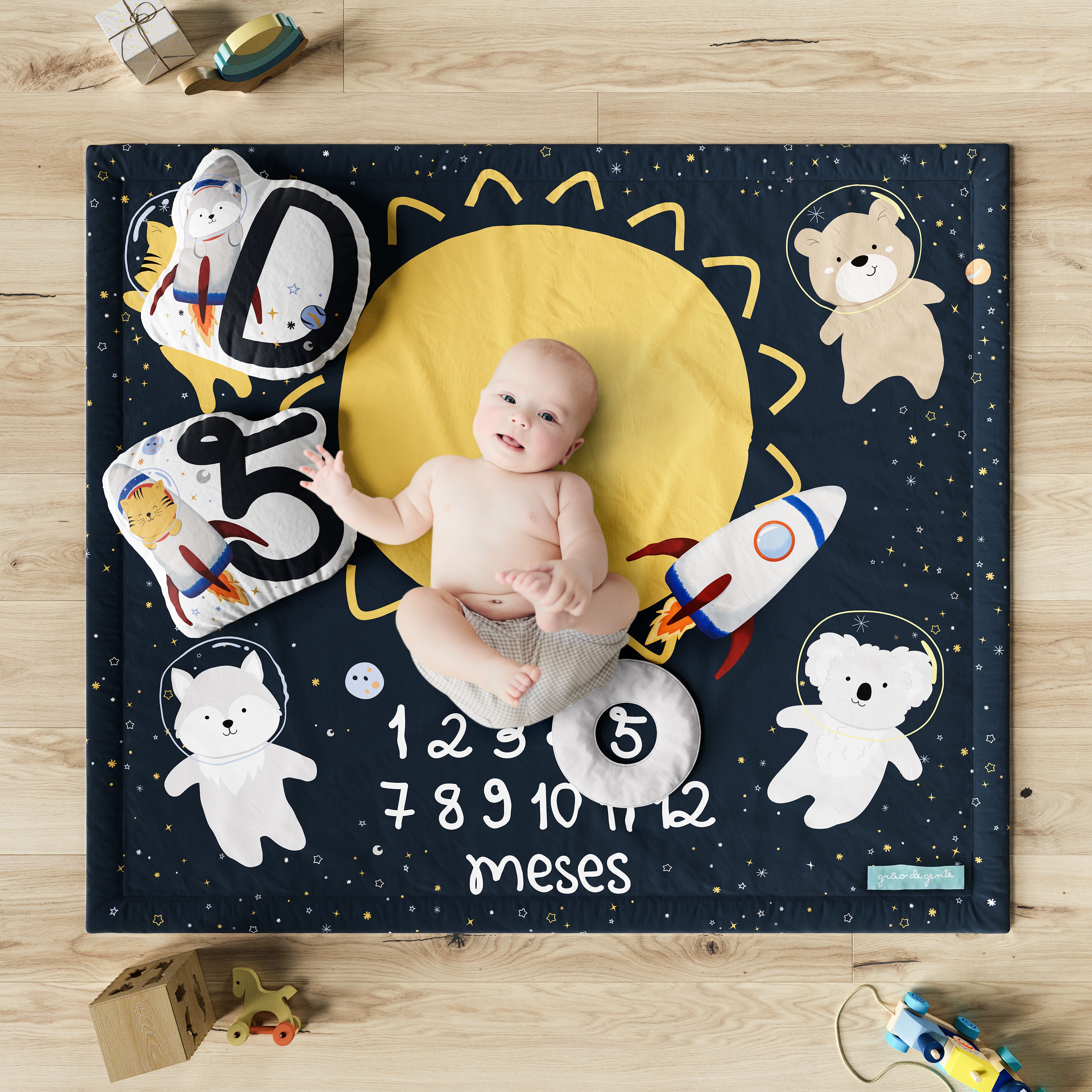 Tapete Mesversário Amiguinhos Astronauta