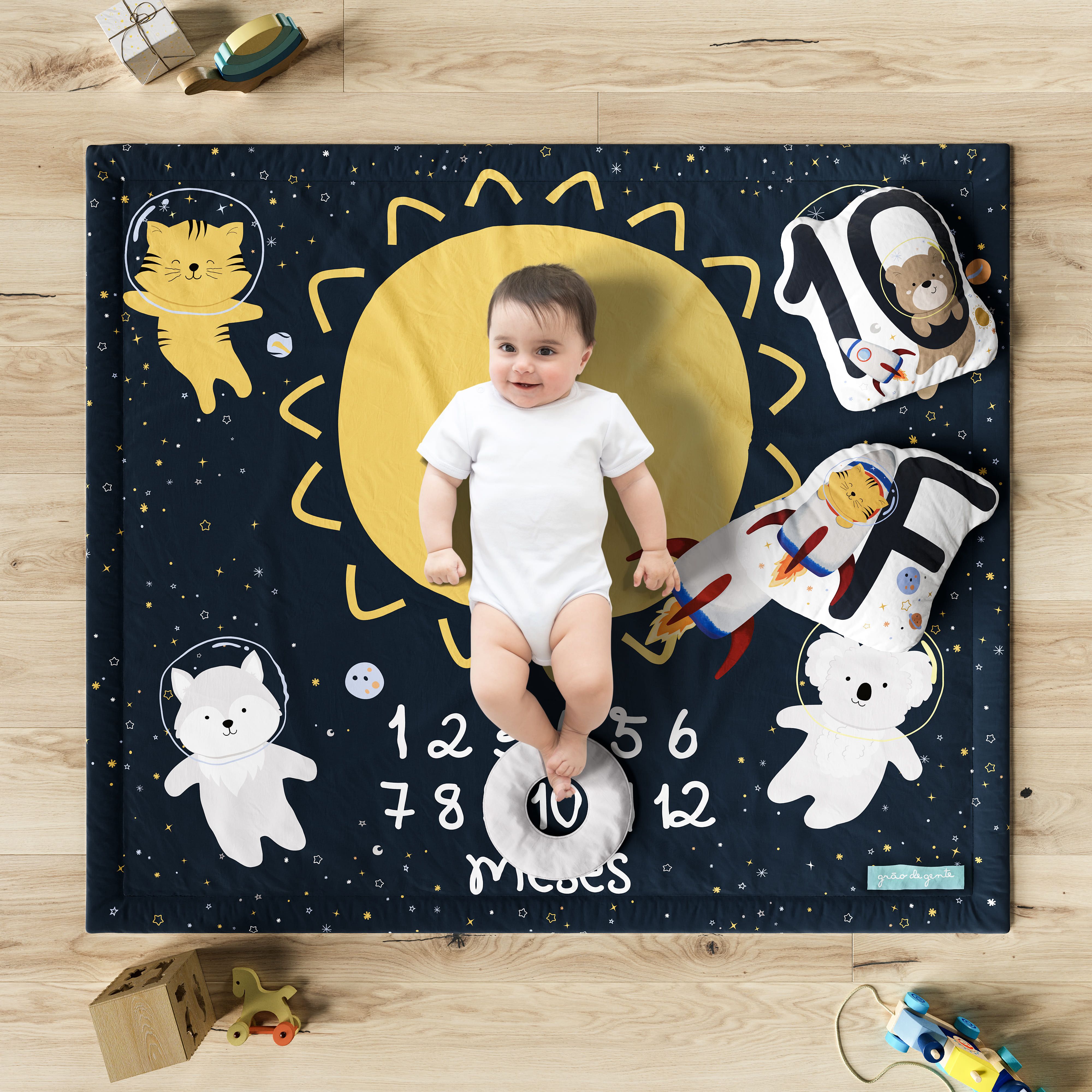 Tapete Mesversário Amiguinhos Astronauta