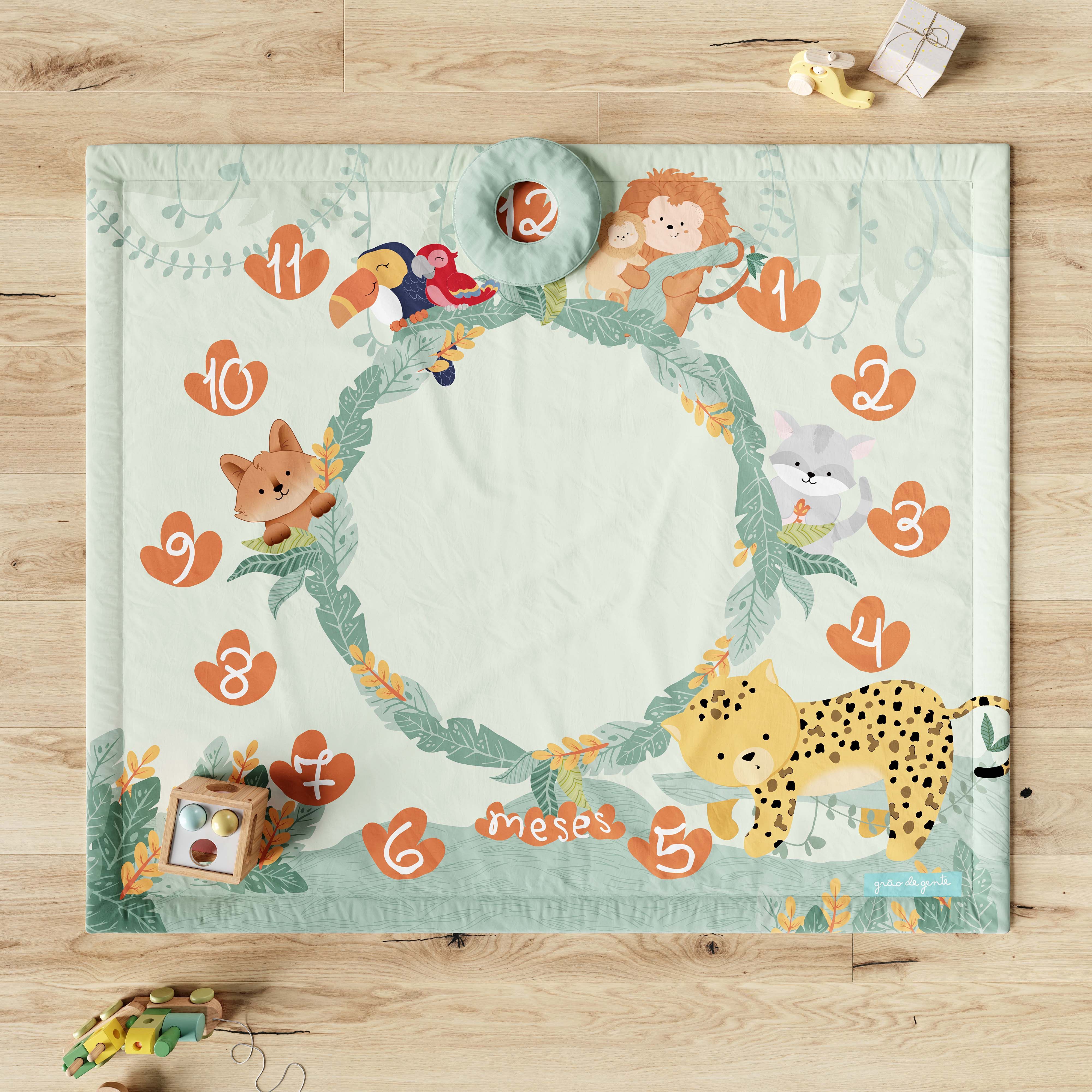 Tapete Mesversário Amiguinhos da Fauna Brasileira