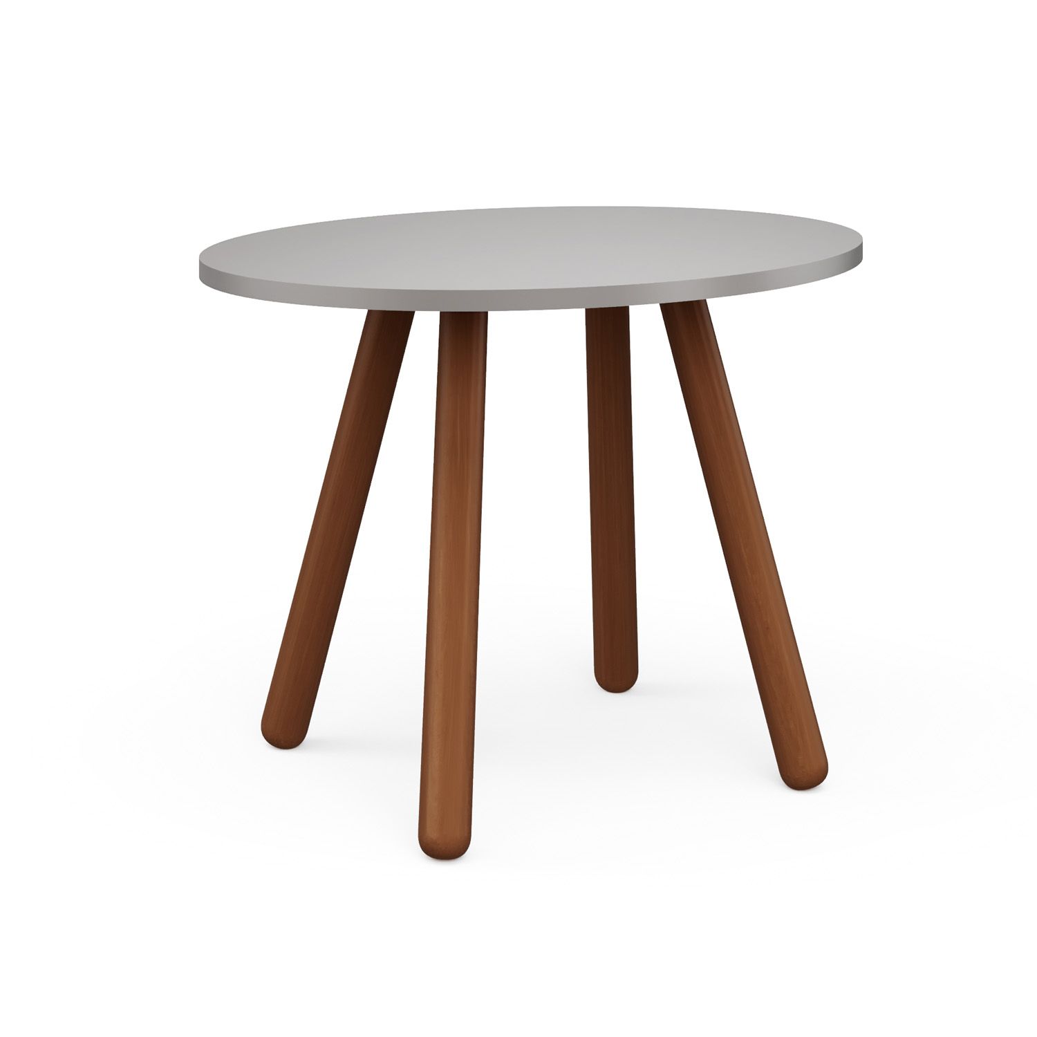 Mesa Oval Infantil Branco Orelhinhas