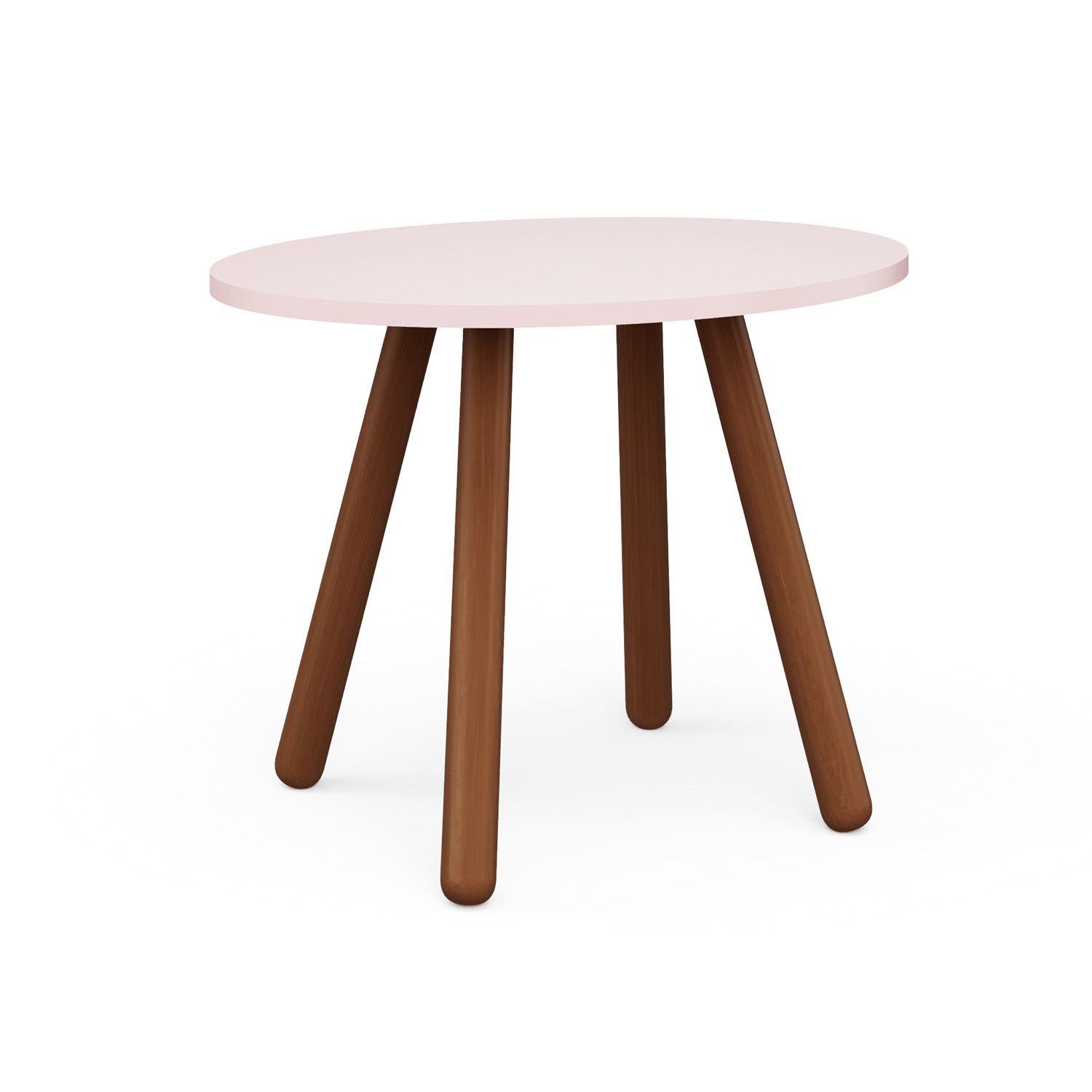 Mesa Oval Infantil Branco Orelhinhas