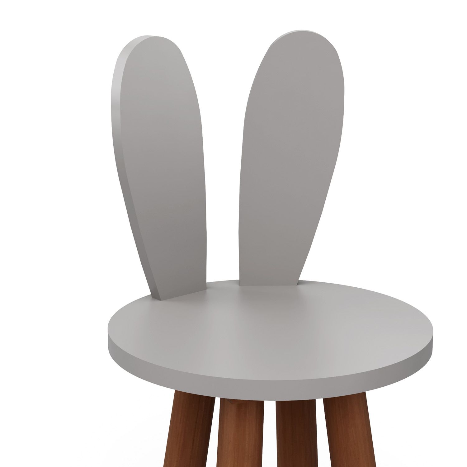 Cadeira Infantil Branco Orelhinhas Coelho