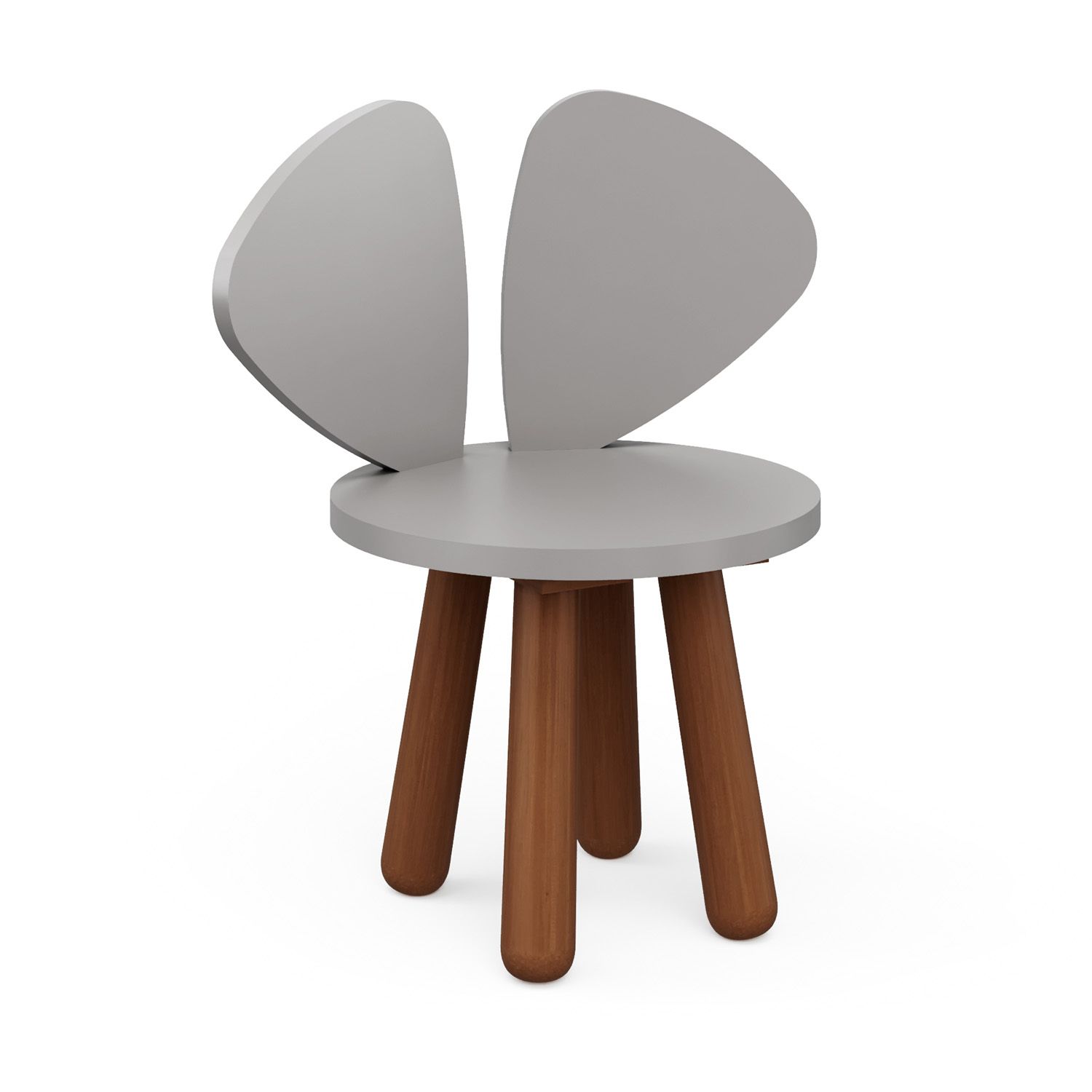 Cadeira Infantil Branco Orelhinhas Auau