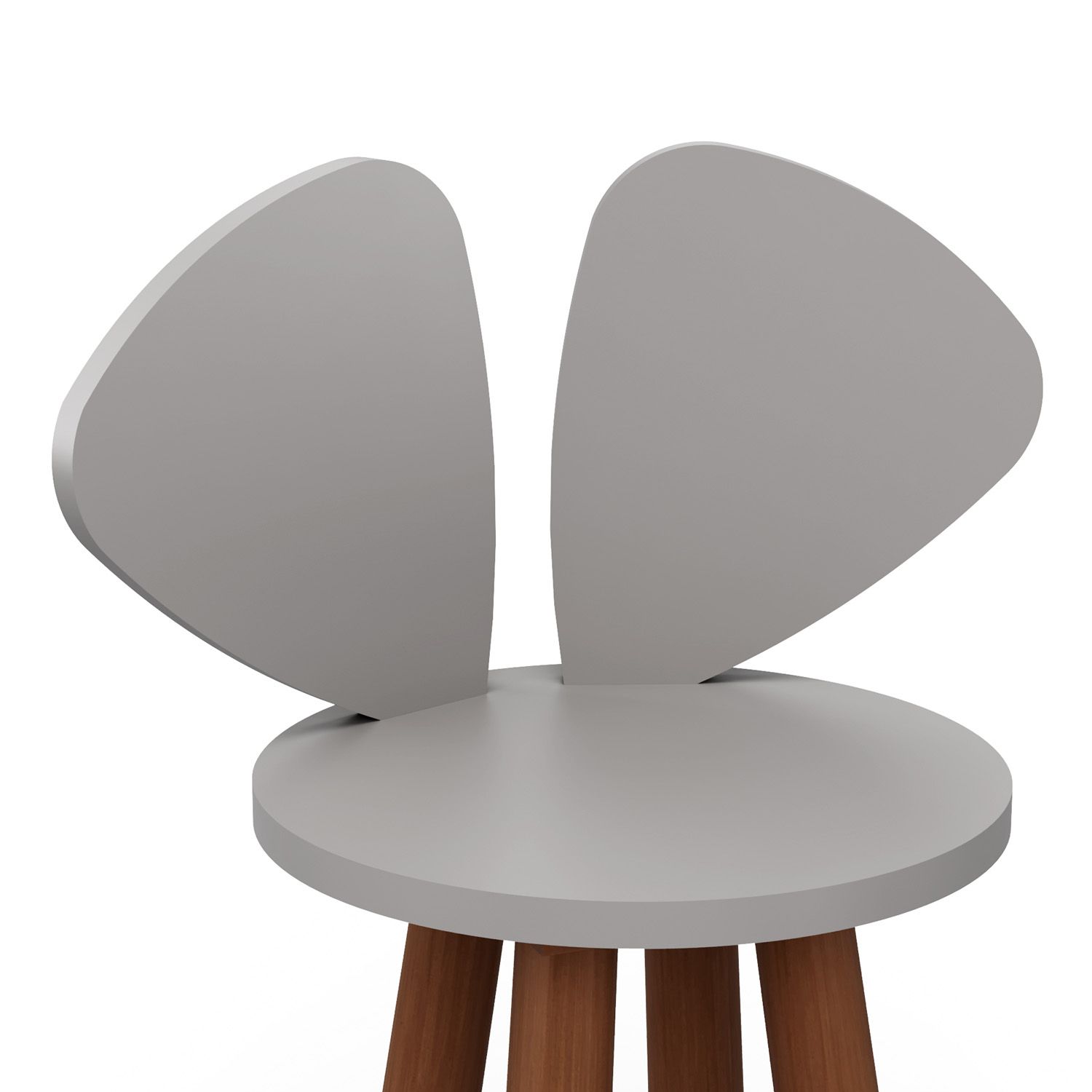 Cadeira Infantil Branco Orelhinhas Auau