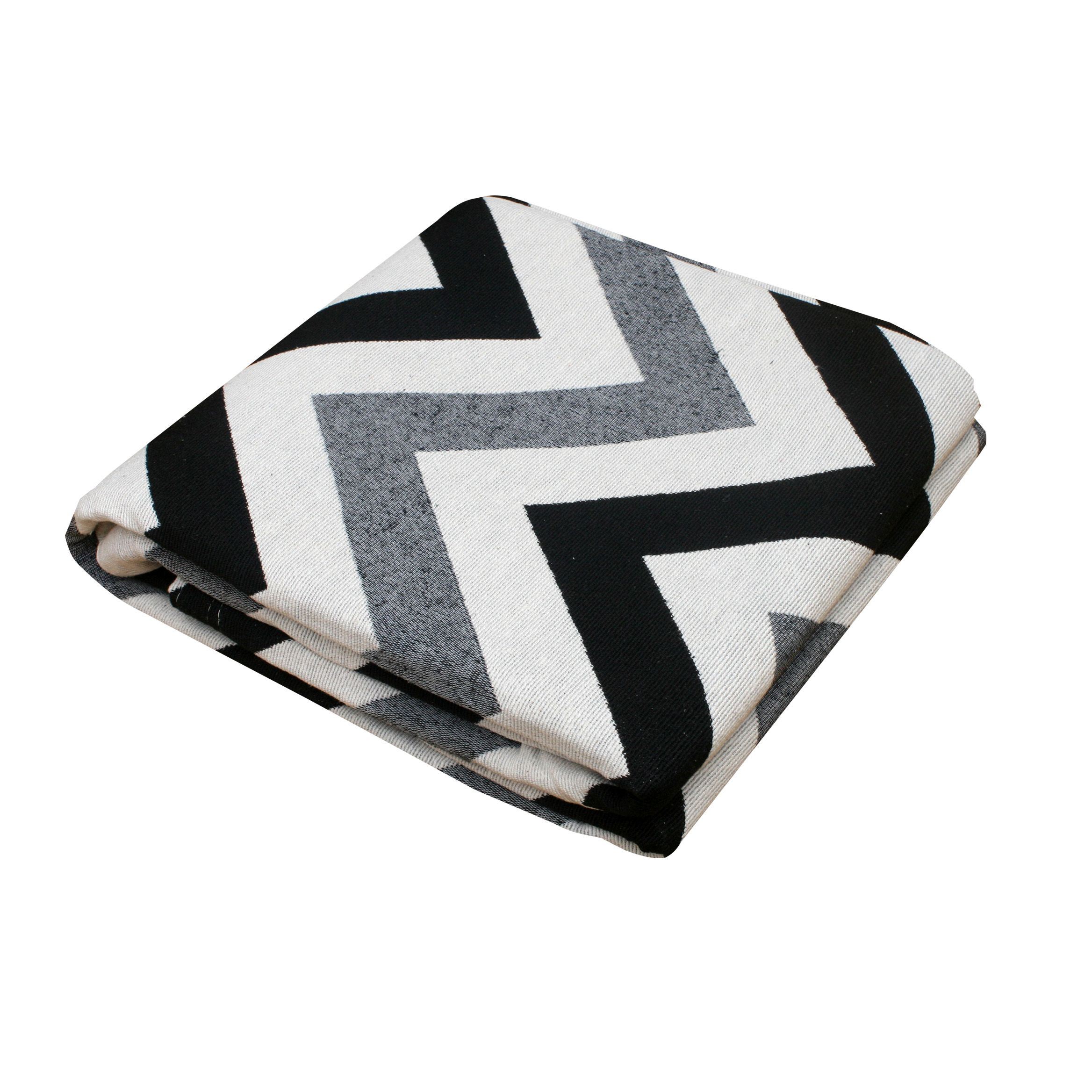 Tapete Retangular Zig Zag Azul 1,50m