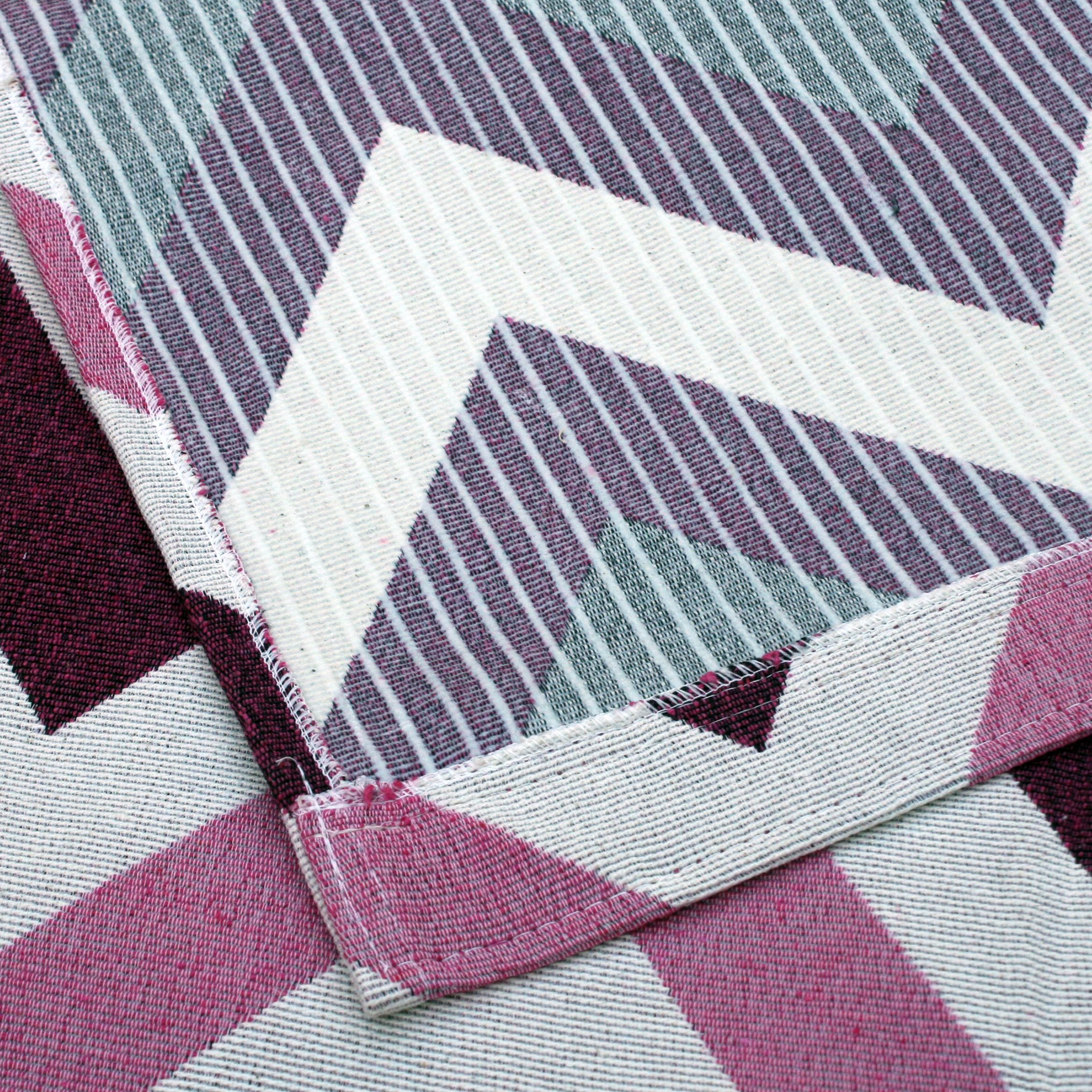 Tapete Retangular Zig Zag Azul 1,50m