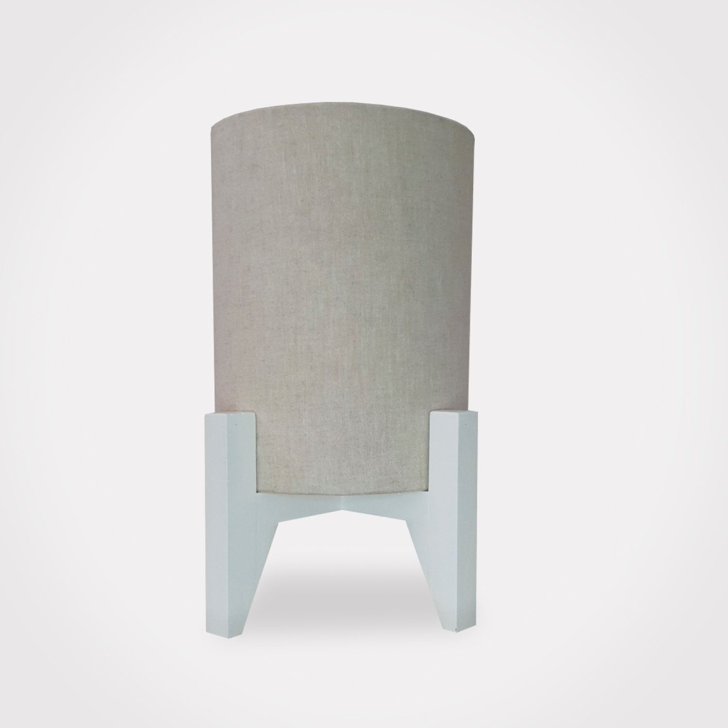 Abajur Luminária Cinza Madeira Clara