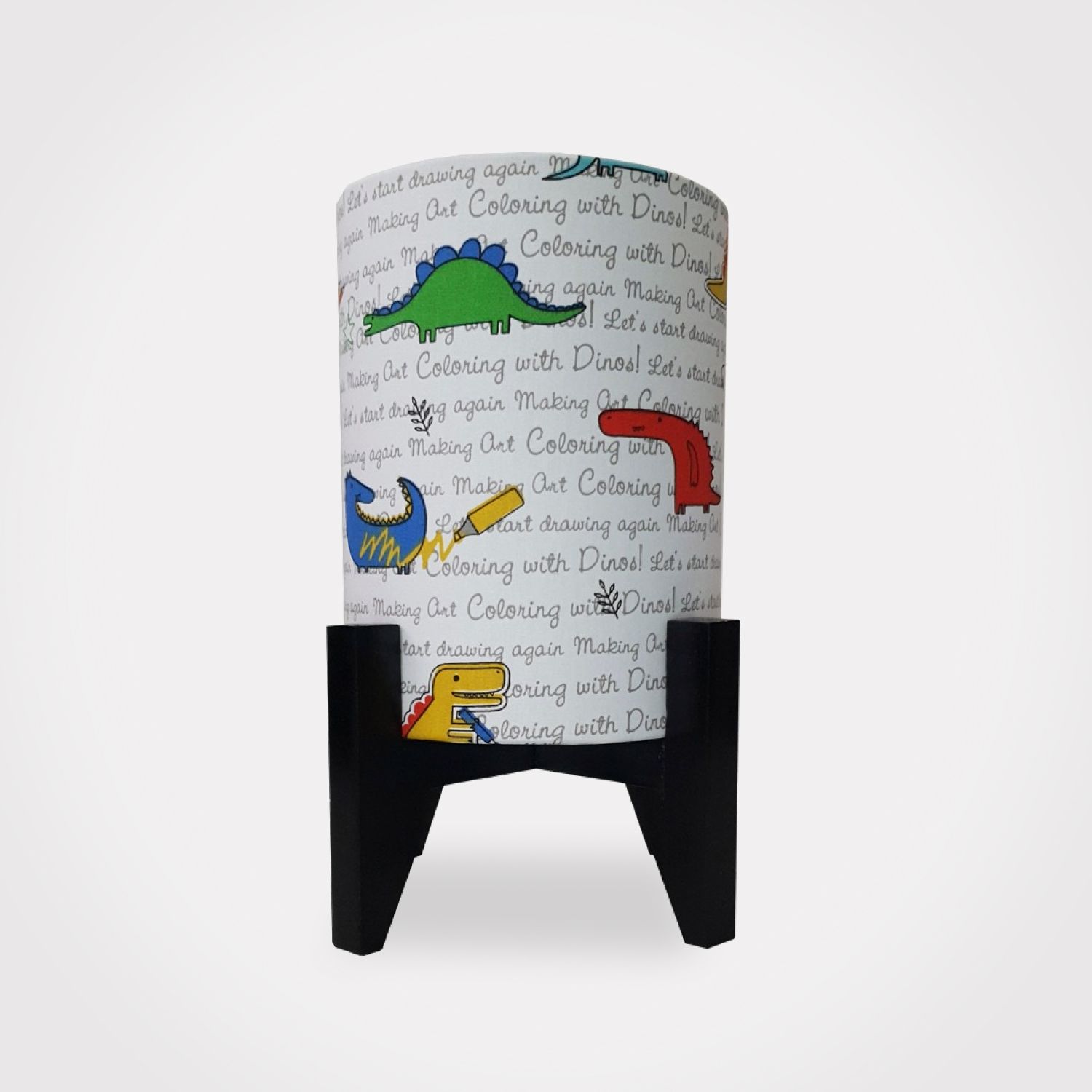 Abajur Luminária Dinossauros Madeira