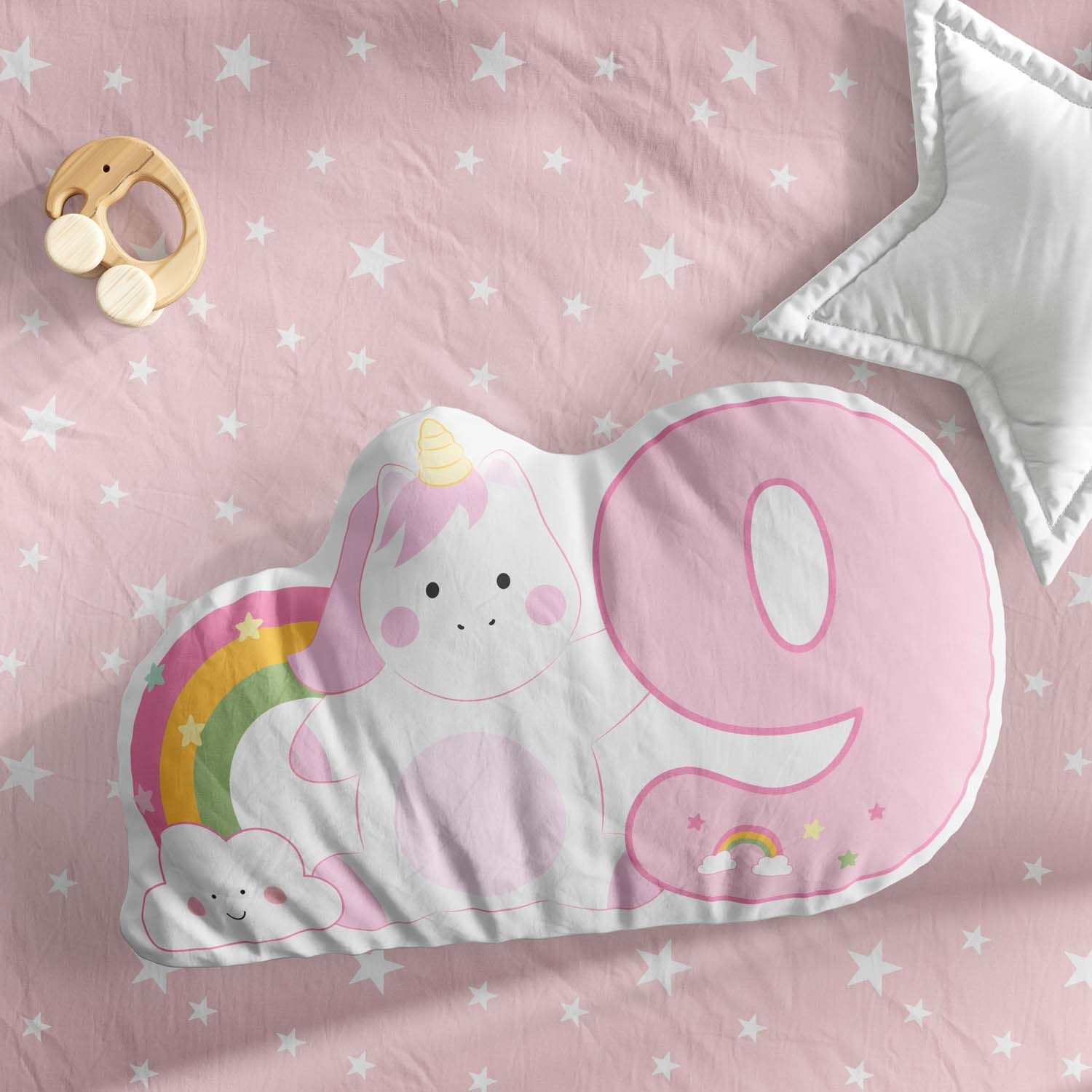 Almofada Mesversário Arco-íris — vista alternativa