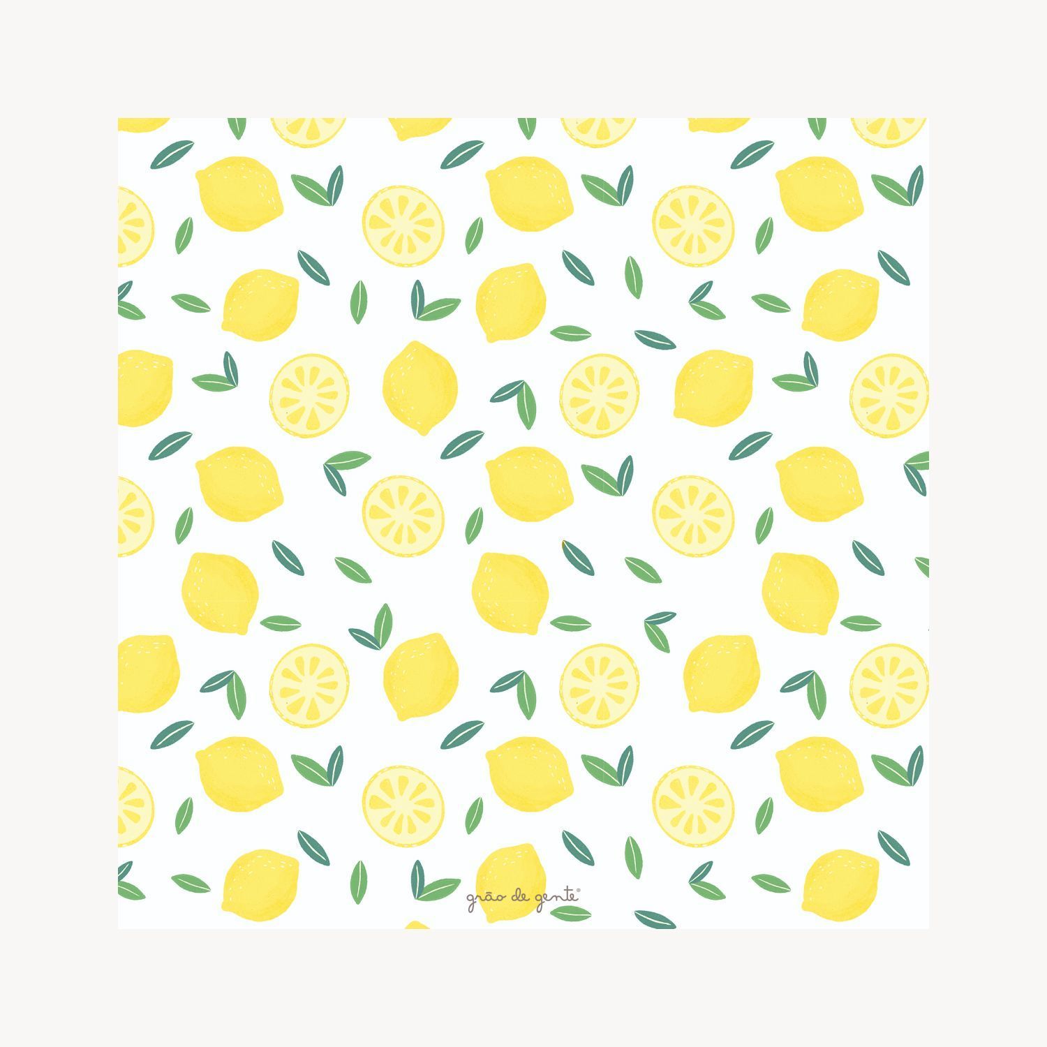 Pôster Adesivo Limões Fundo Branco