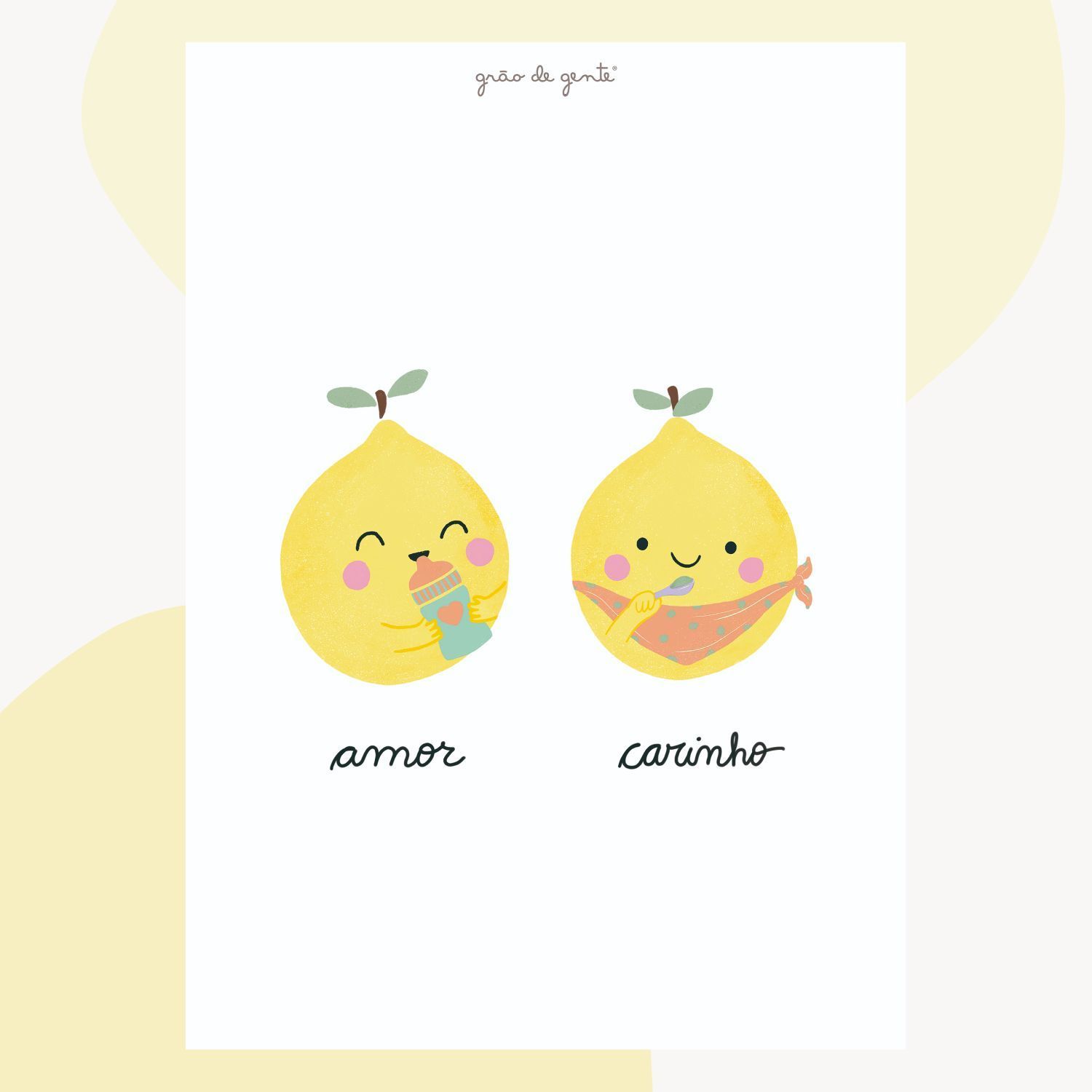 Pôster Adesivo Limões Carinhosos