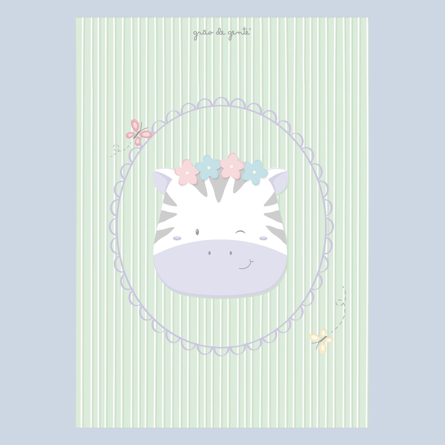 Pôster Adesivo Zebrinha Colorida