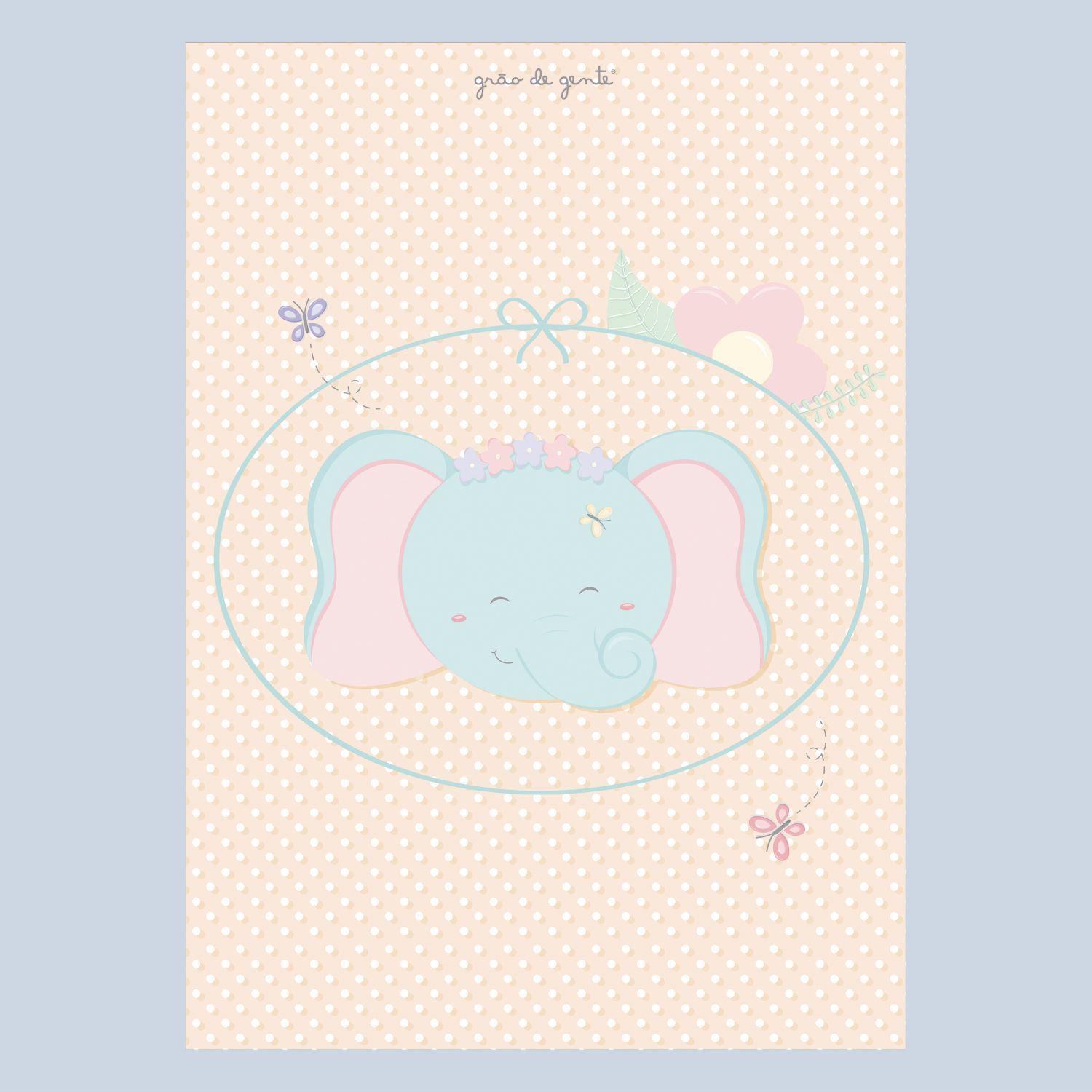 Pôster Adesivo Elefantinho Colorido