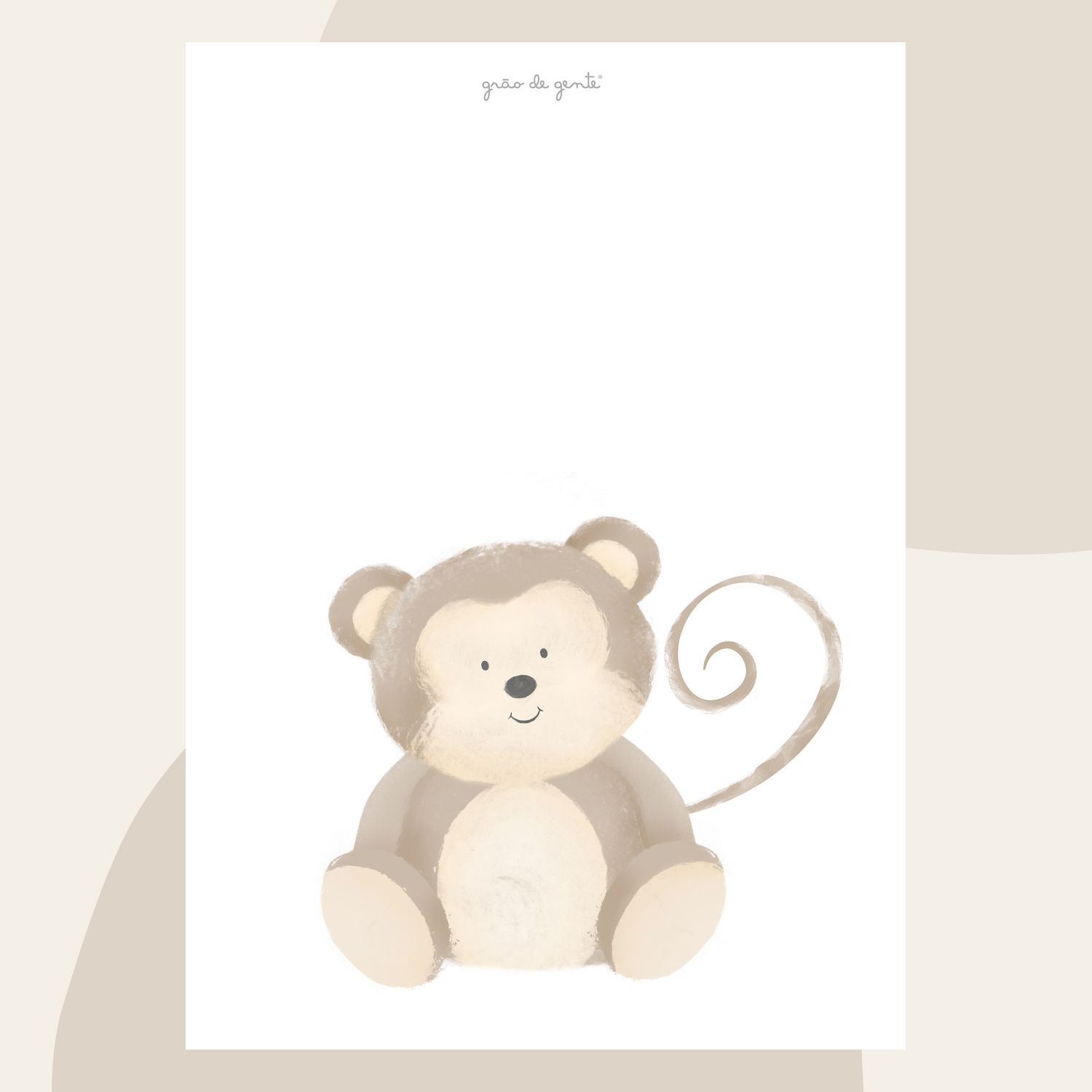 Pôster Adesivo Safári Macaquinho