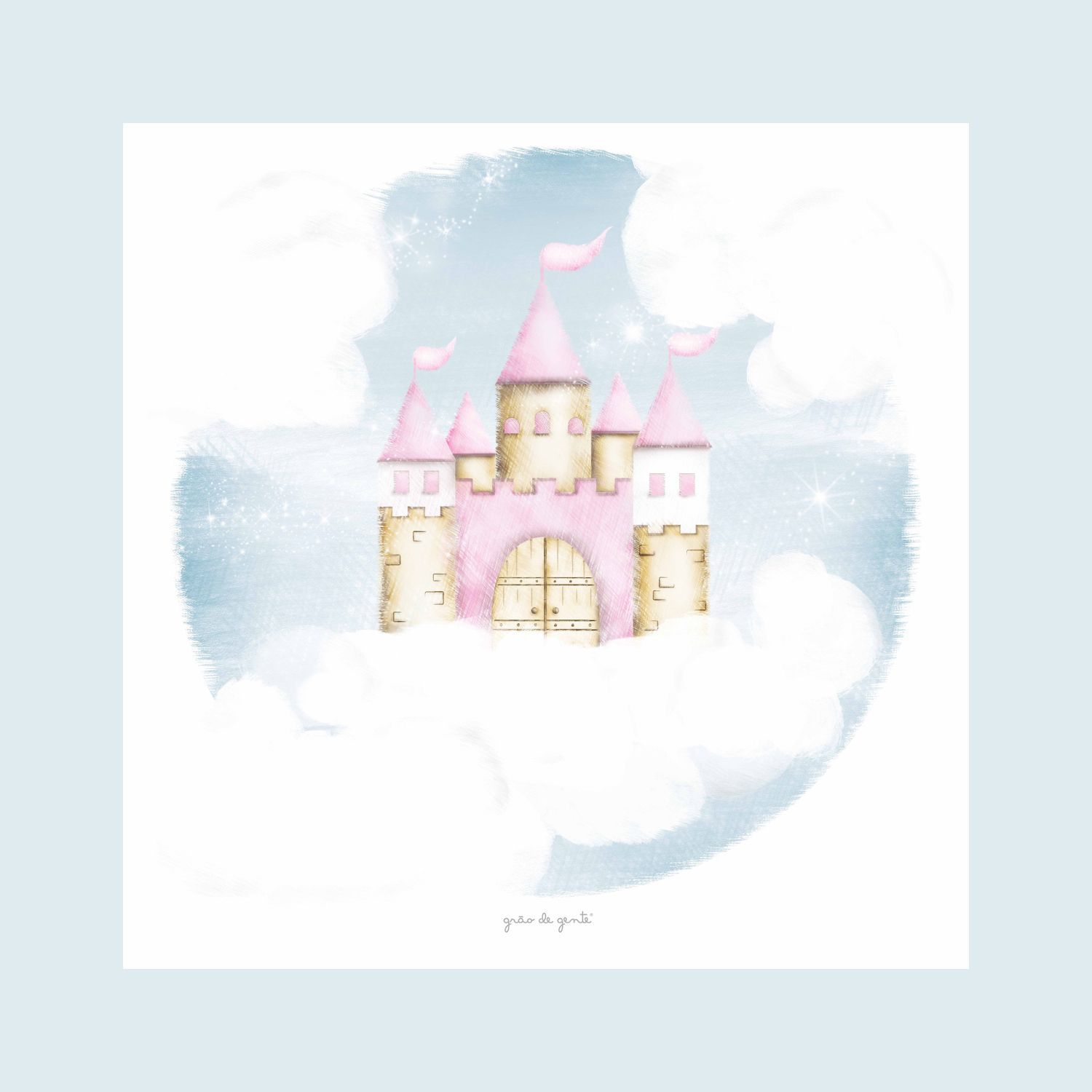 Kit Pôster Adesivo Amiguinha Ursinha Princesa 3 peças