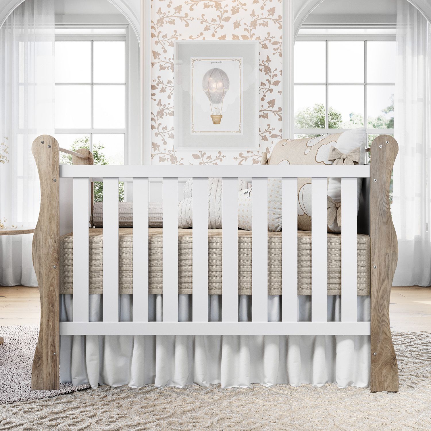 Berço Americano Branco Jolie Provençal