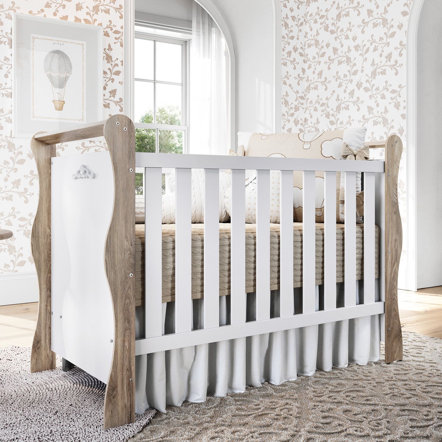 Berço Americano Branco Jolie Provençal