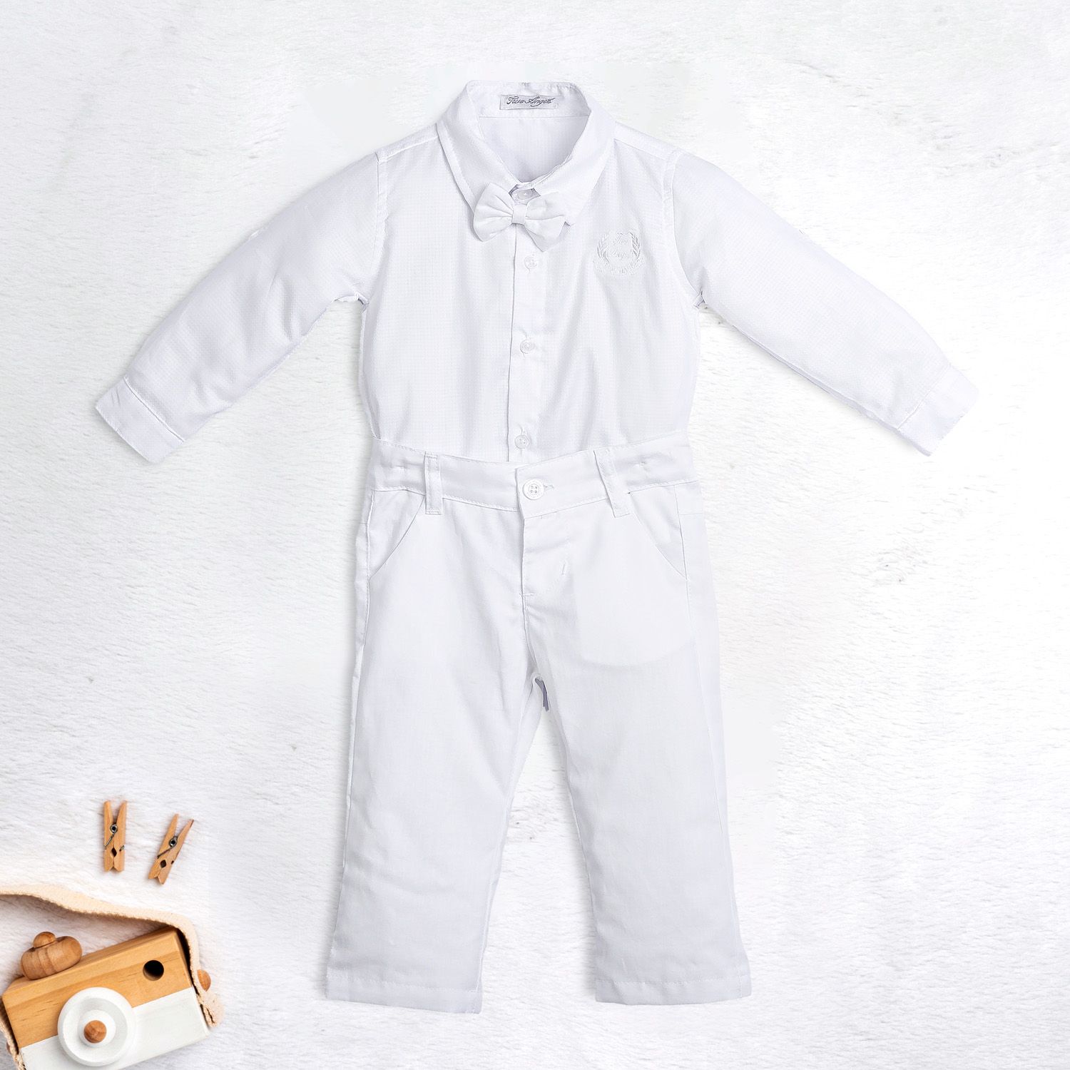 Conjunto Batizado Body Manga Longa e Calça