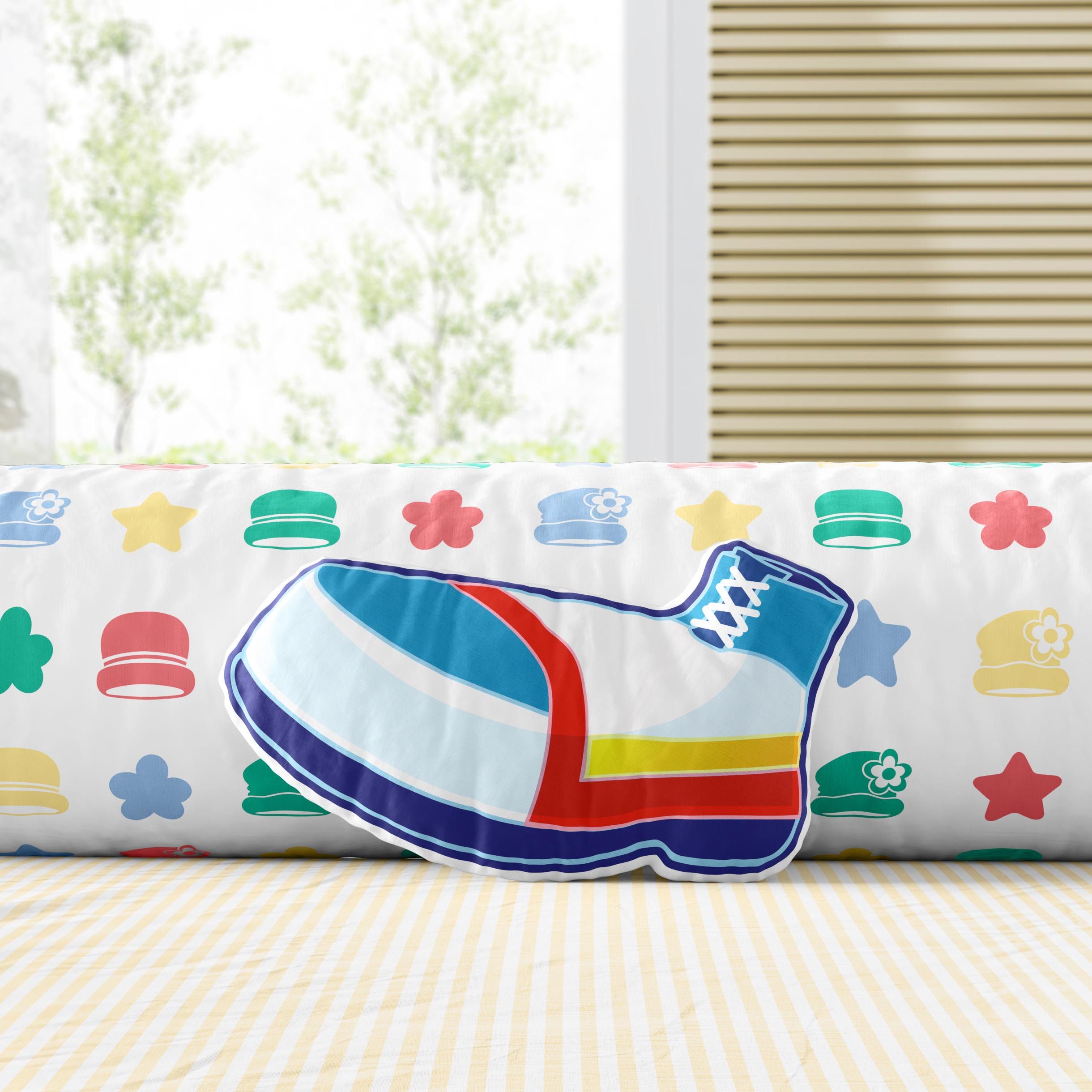 Almofada Pé de Palhaço Azul e Branca Patati Patatá