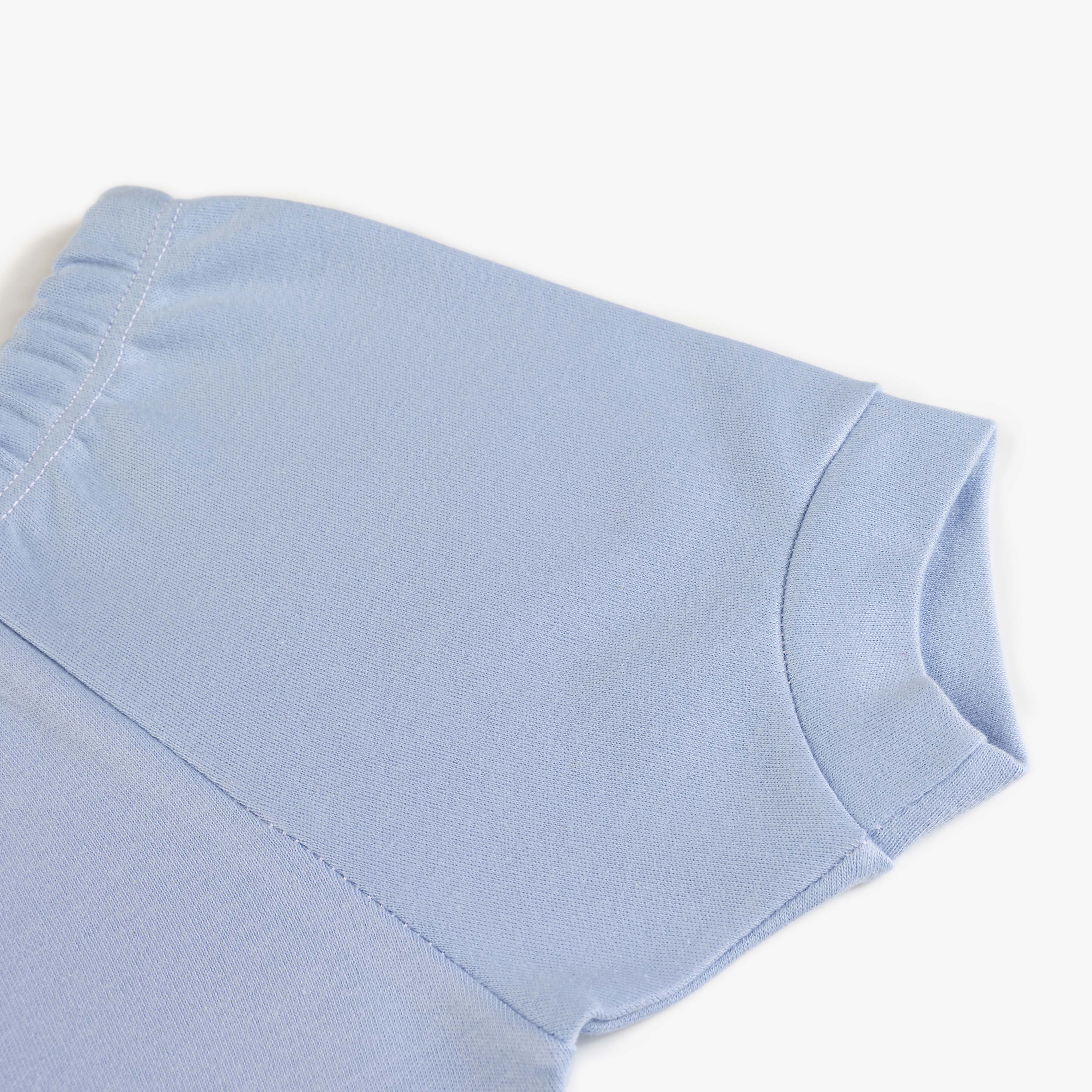 Shorts Bebê Tapa Fraldas Comfort em Algodão Egípcio Azul Bebê