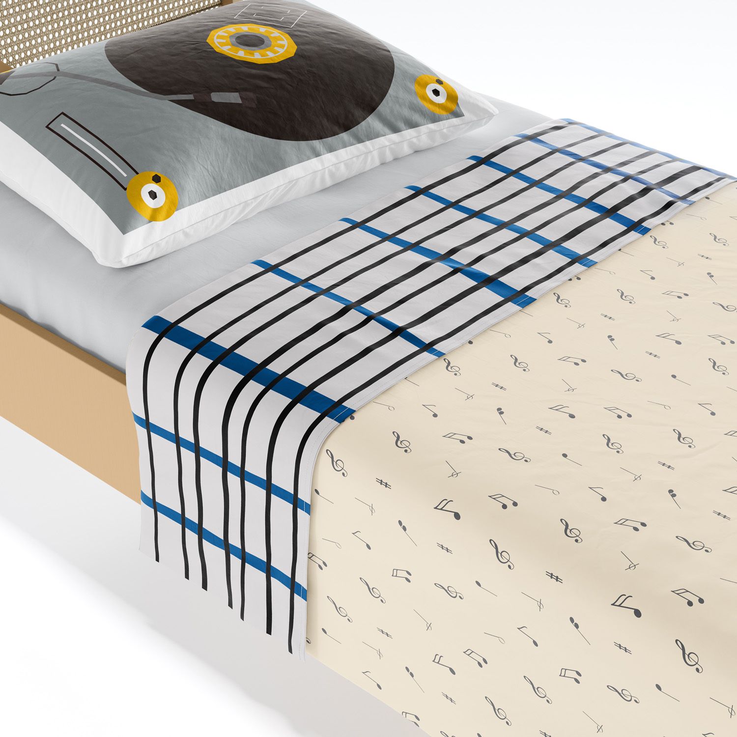 Jogo de Lençol Infantil Solteiro Música