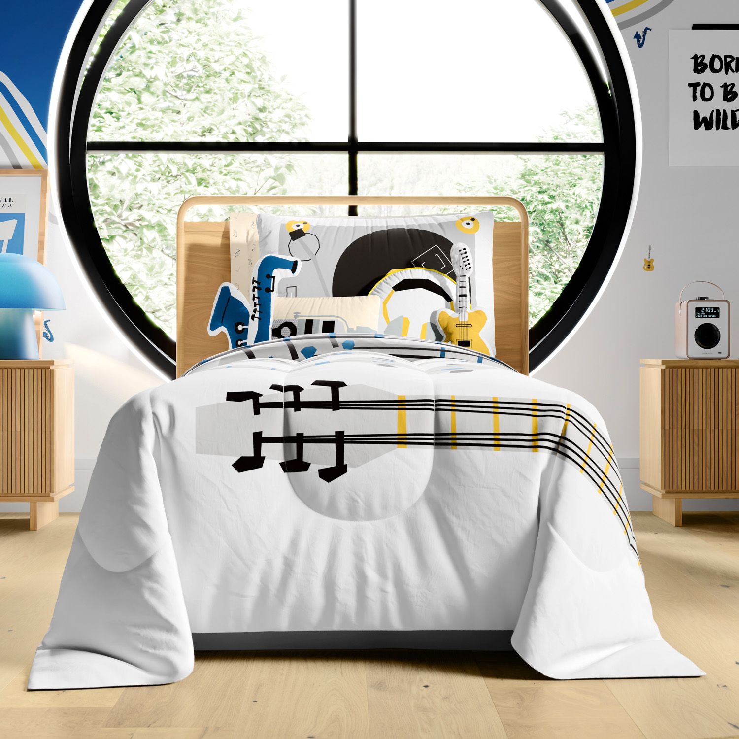 Jogo de Lençol Infantil Solteiro Música