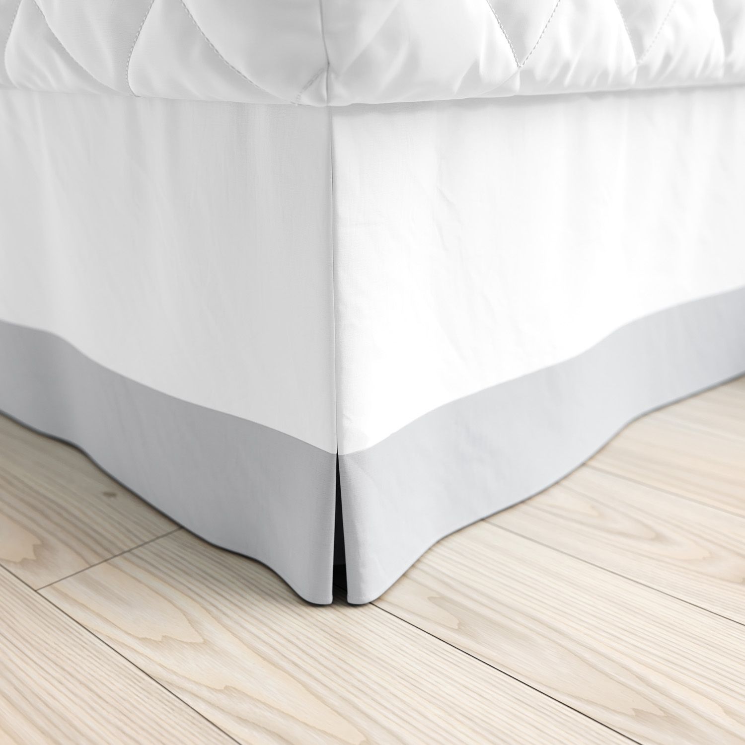 Saia de Cama Infantil Solteiro Cinza